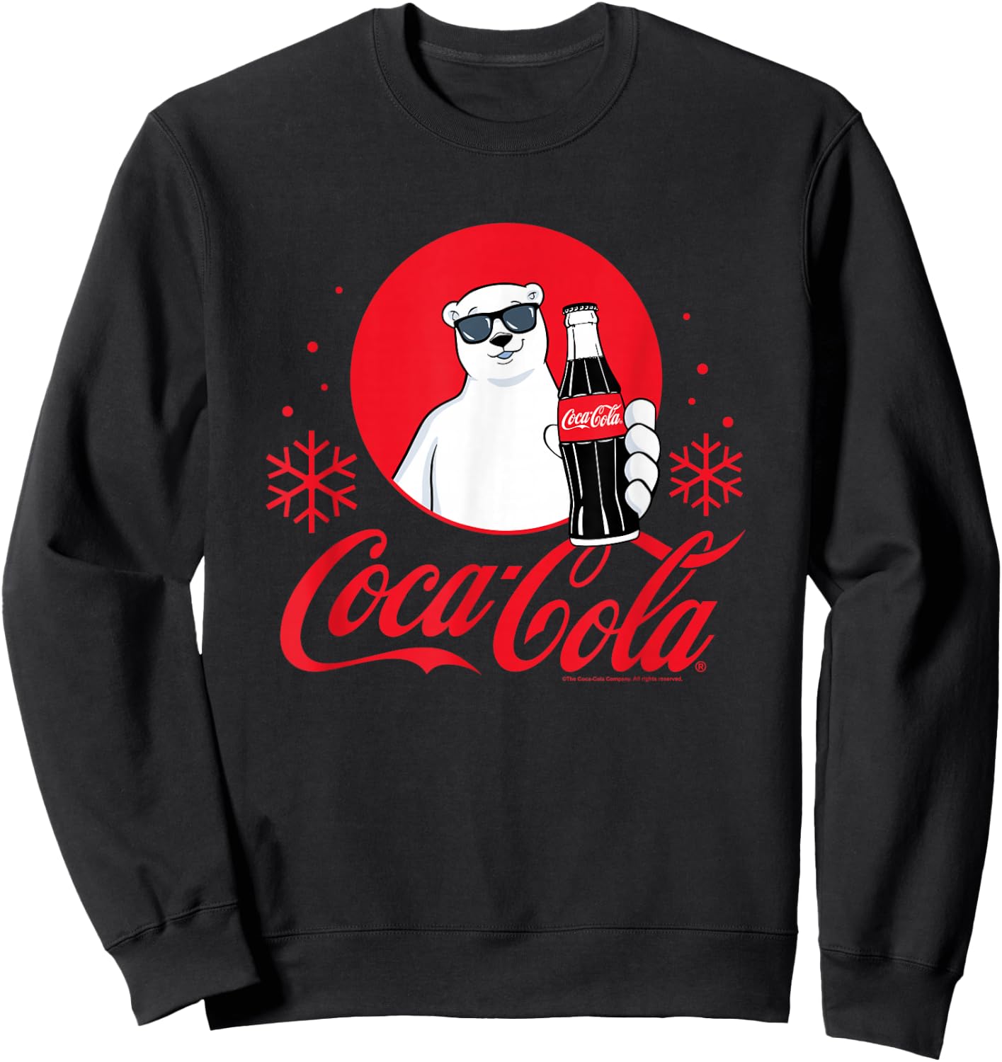 Coca-Cola - Polar Bear Circle with Snowflakes Sweatshirt - Sweatshirt | Black