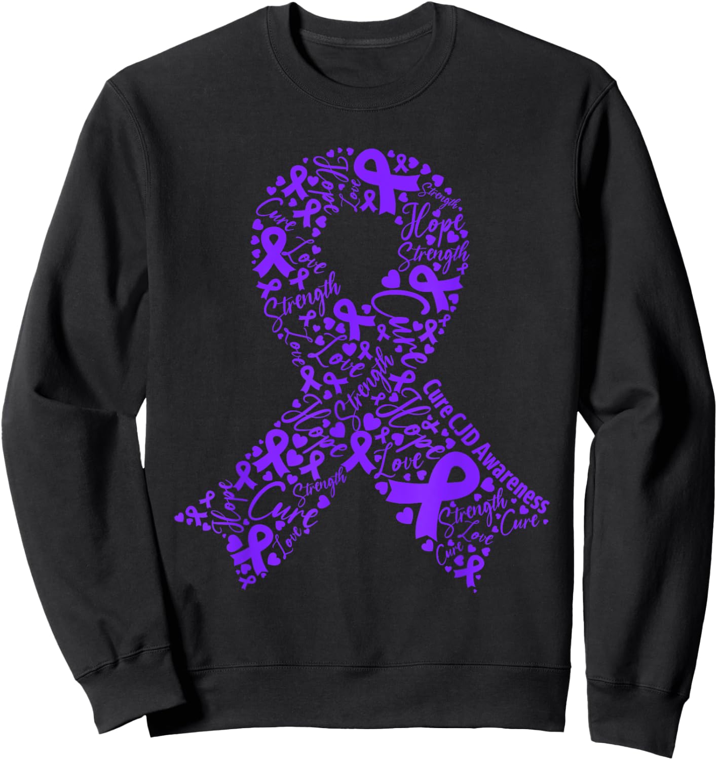 Cure CJD Warrior Awareness Survivor Fighter Supporter Sweatshirt - Sweatshirt | Black