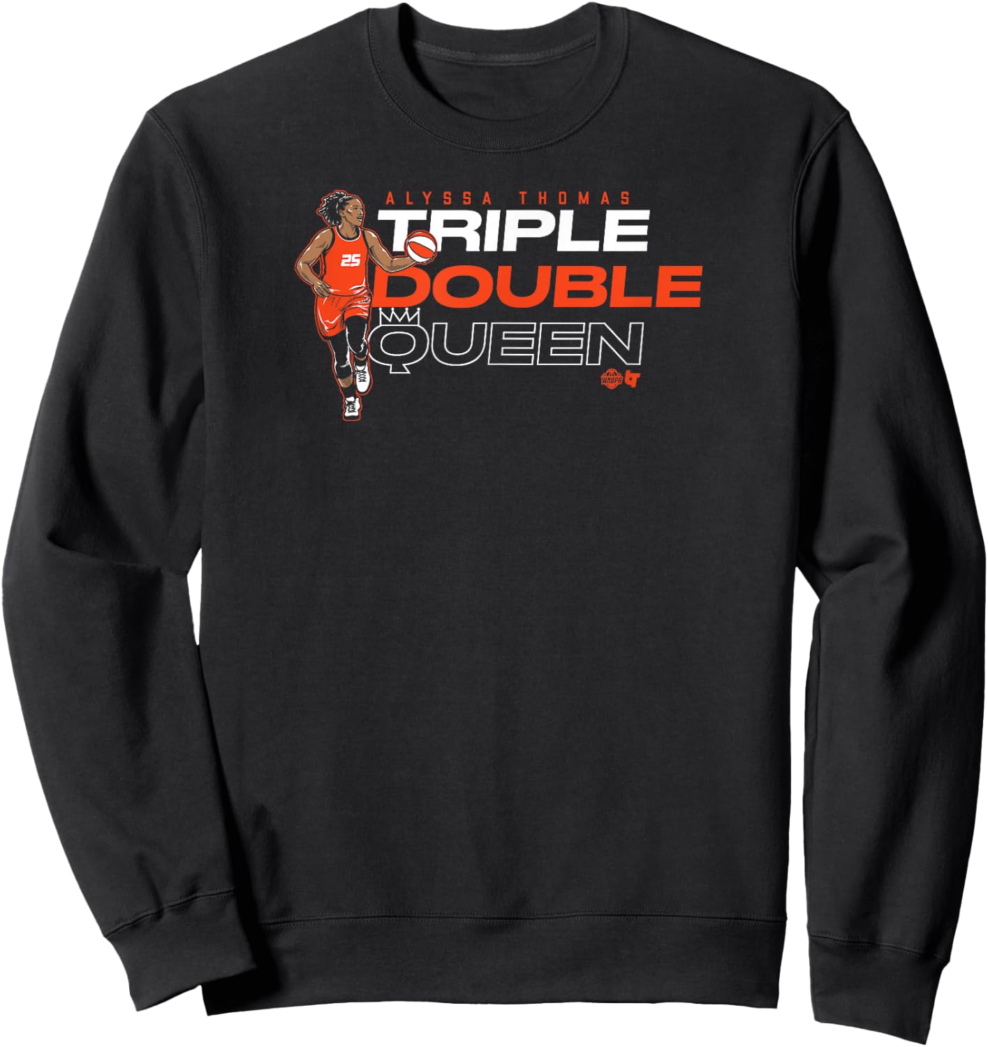 Alyssa Thomas - Triple Double Queen - Connecticut Basketball Sweatshirt - Sweatshirt | Black
