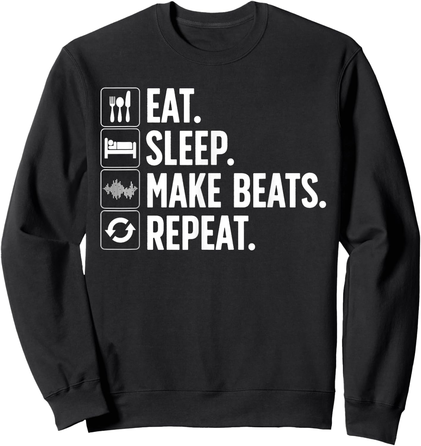 Cool Music Producer Women DJ Beatmaker EDM Musician Sweatshirt - Sweatshirt | Black