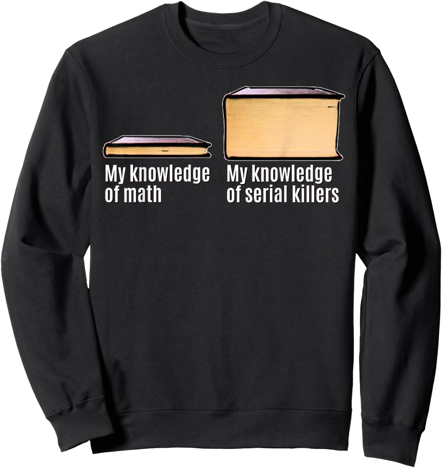 Funny True Crime Meme My Knowledge About Serial Killers Sweatshirt - Sweatshirt | Black