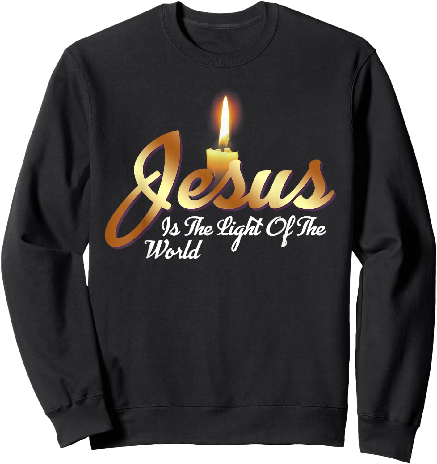 Jesus Is The Light Of The World Christian Sweatshirt - Sweatshirt | Black