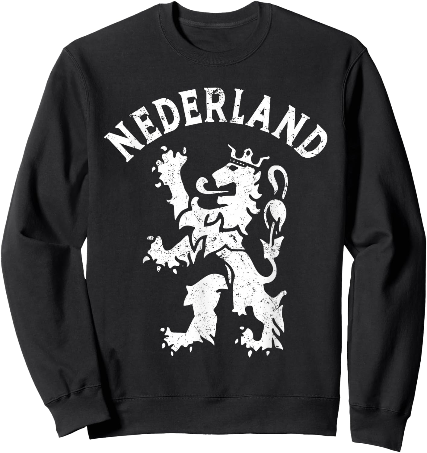Netherlands Retro Nederland Lion Holland Dutch Sweatshirt - Sweatshirt | Black