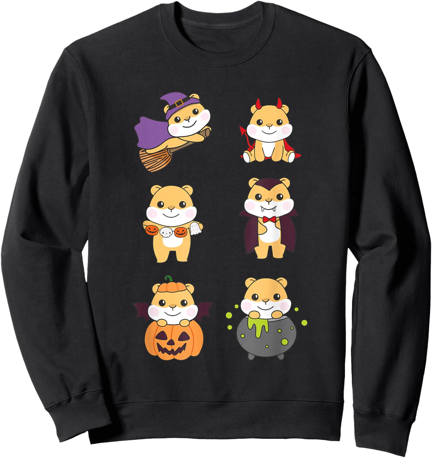 Hamster Halloween Costume Hamster Halloween Sweatshirt - Sweatshirt | Black