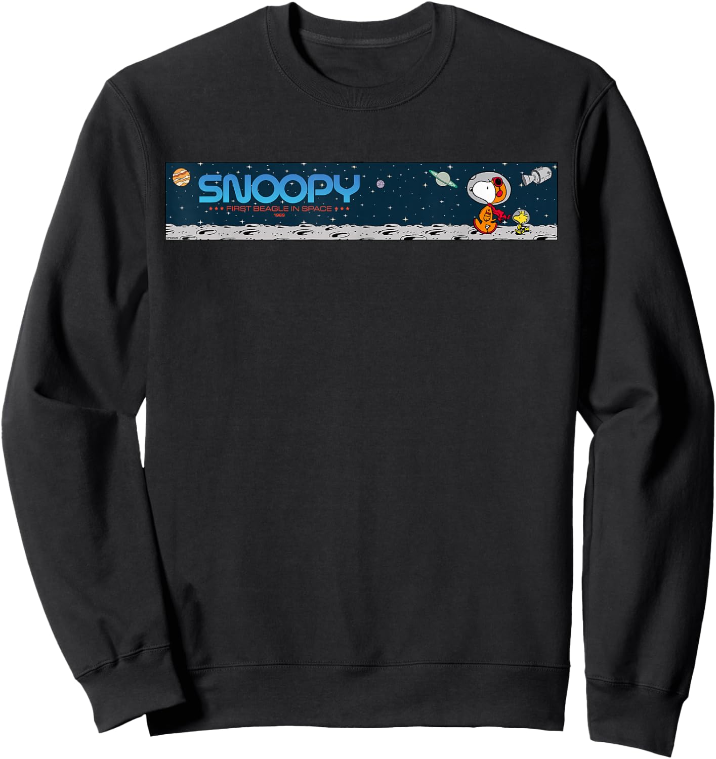 Peanuts Snoopy in Space Sweatshirt - Sweatshirt | Black