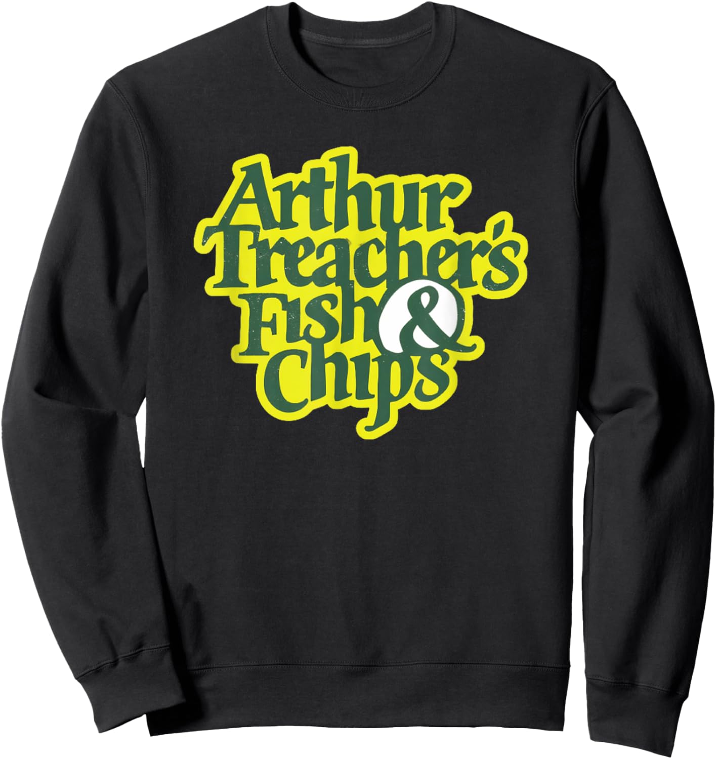 Arthur Treachers Fish and Chips Retro Vintage Sweatshirt - Sweatshirt | Black