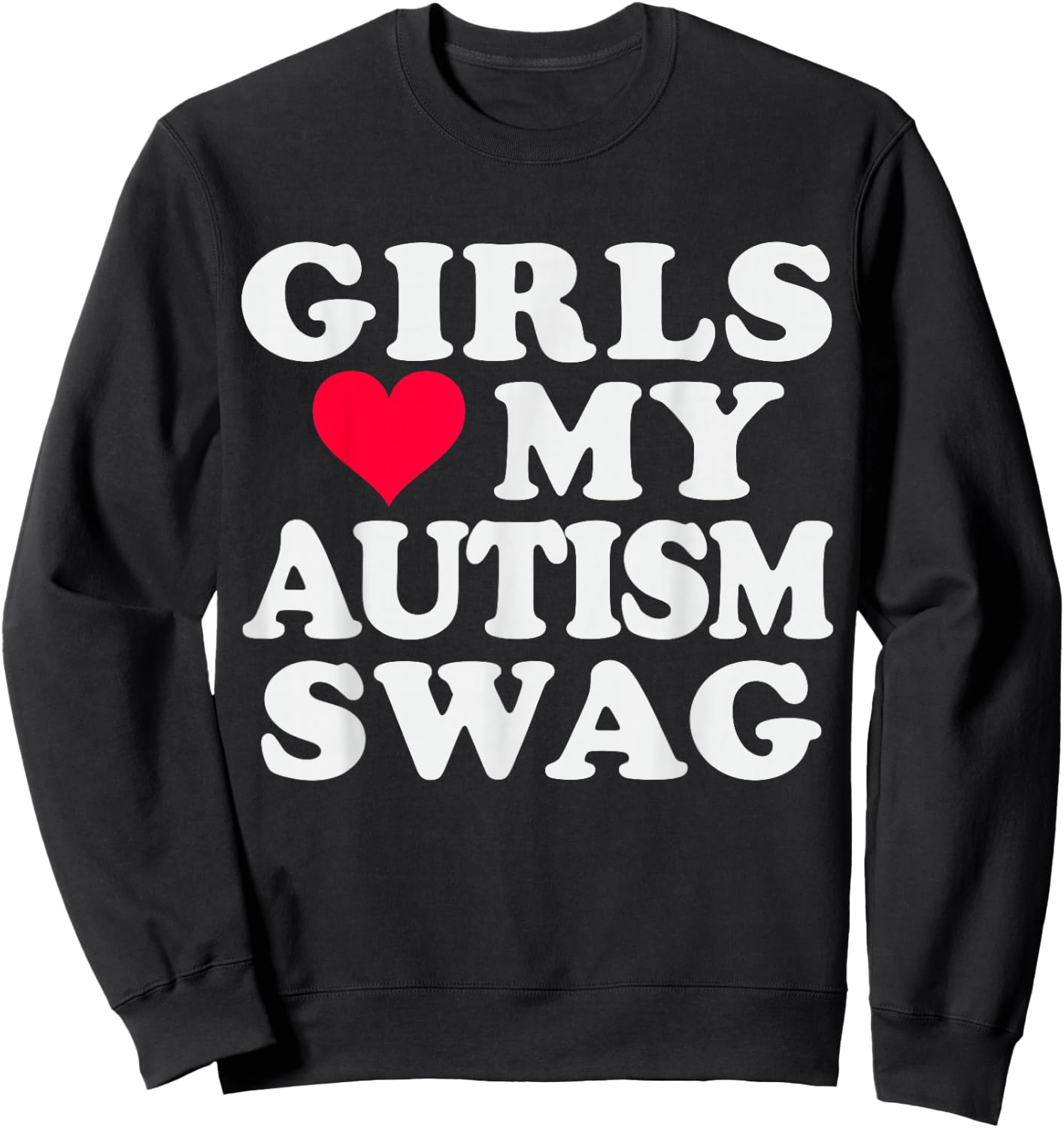 Girls Love My Autism Swag Funny Autistic Boy Awareness Youth Sweatshirt - Sweatshirt | Black