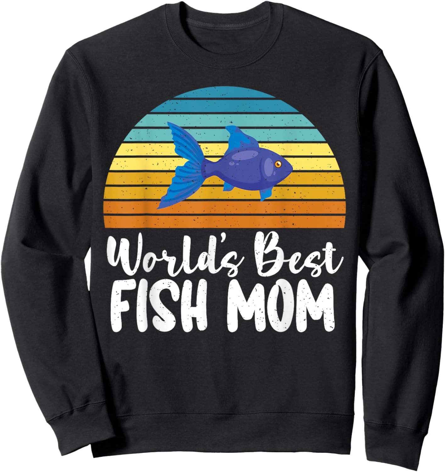 Worlds best Fish Mom Sweatshirt - Sweatshirt | Black