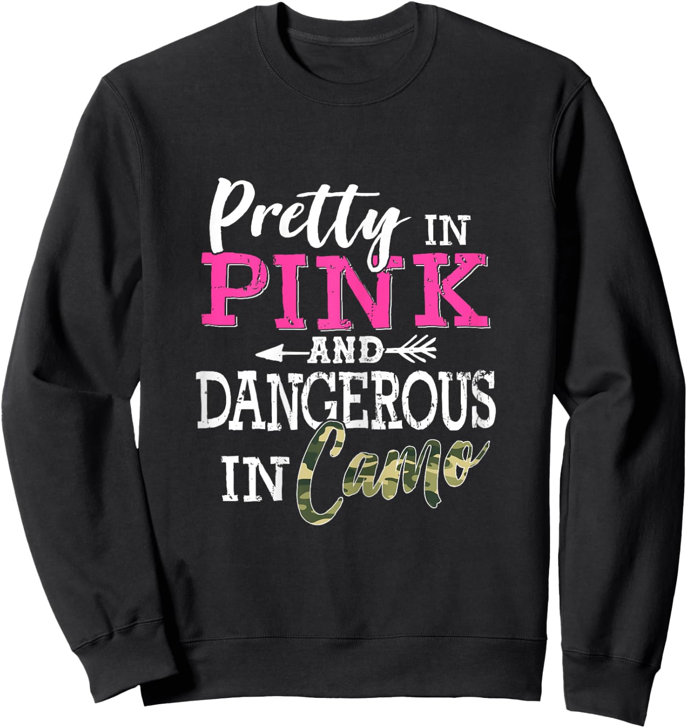 Camo Hunting Women Camouflage Hunting Lover Women Hunting Sweatshirt - Sweatshirt | Black