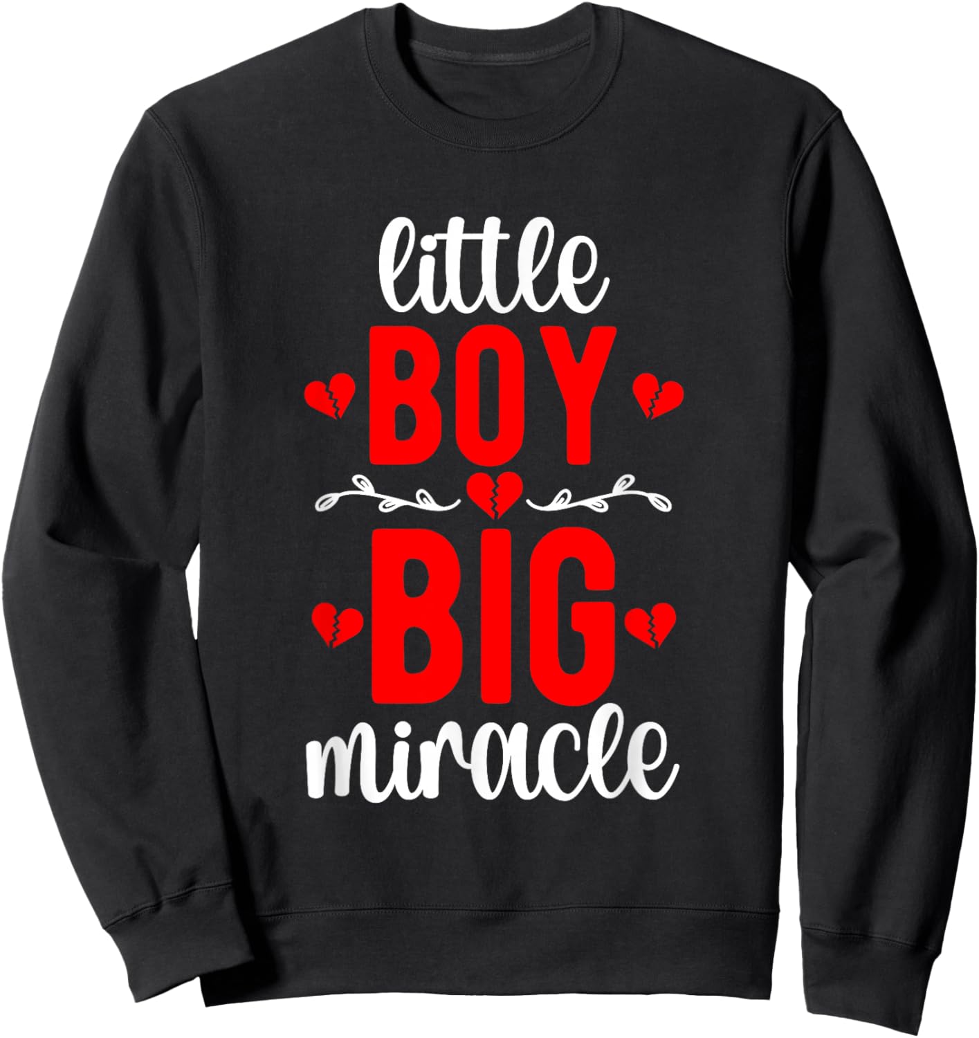 Little Boy CHD Warrior Congenital Heart Disease Sweatshirt - Sweatshirt | Black