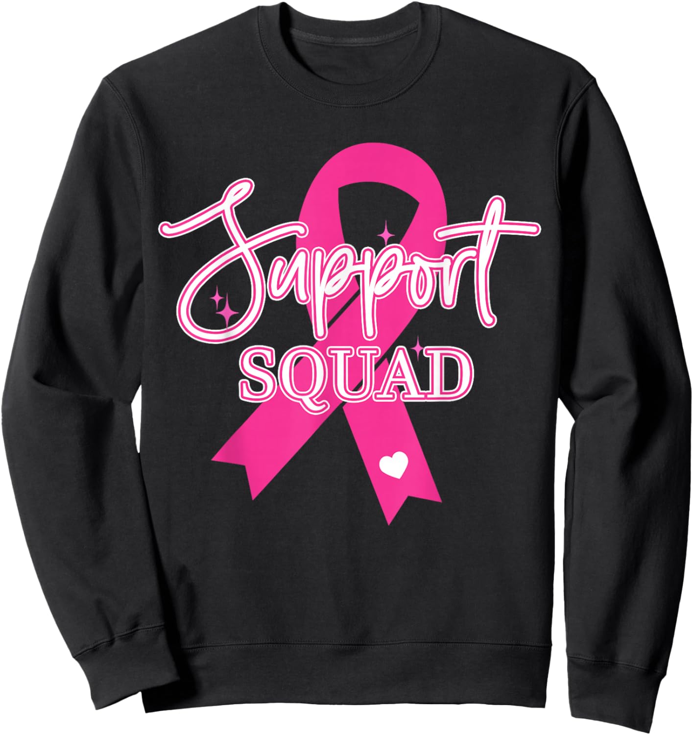 Support Squad Breast Cancer - Support Squad Sweatshirt - Sweatshirt | Black