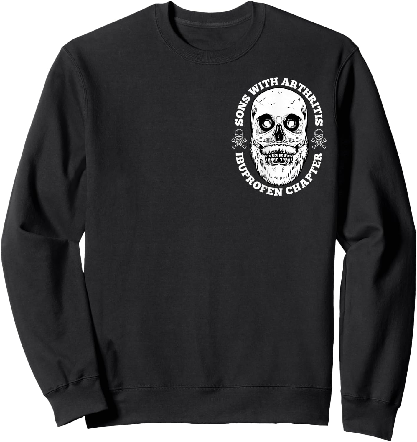 Sons With Arthritis 2 Sided Front Back Funny Retired Biker Sweatshirt - Sweatshirt | Black