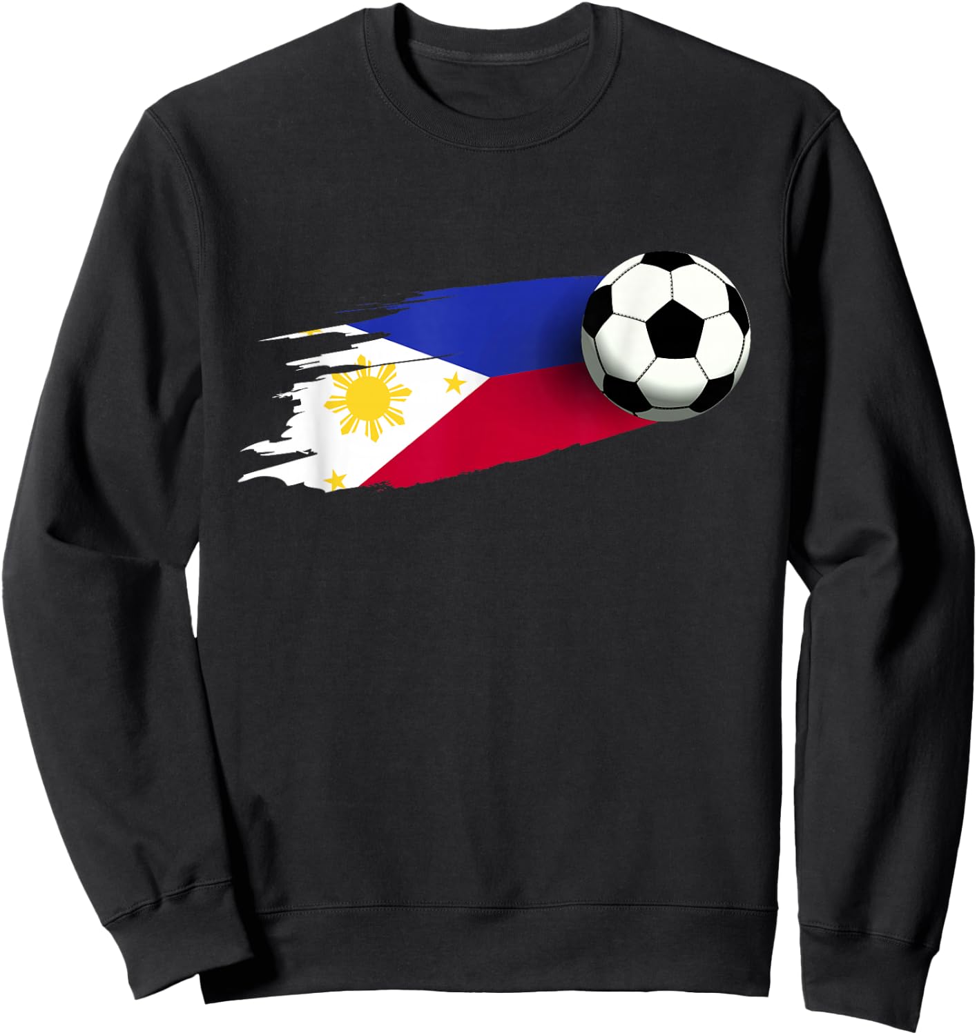Philippines Flag Jersey Philippine Soccer Team Philippine Sweatshirt - Sweatshirt | Black