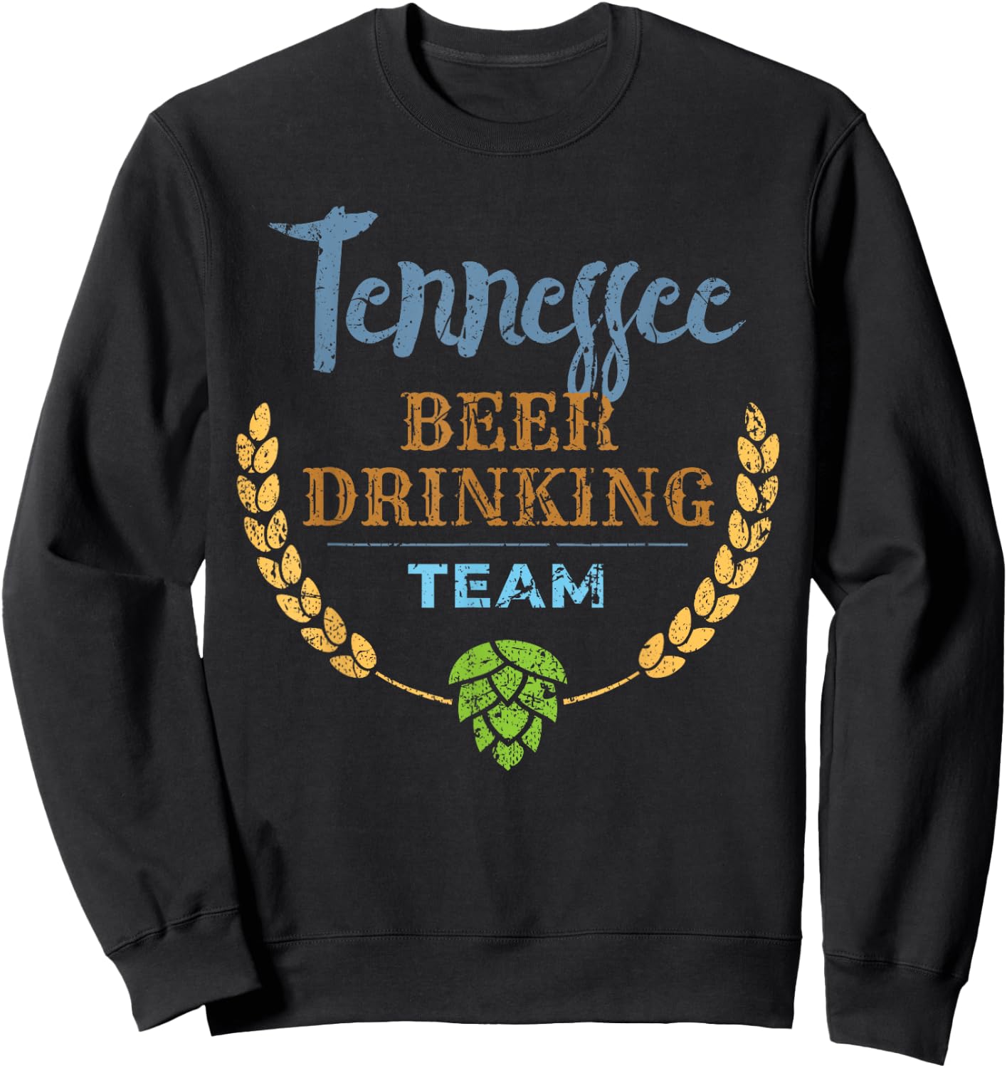 Tennessee Beer Drinking Team Vintage Style Sweatshirt - Sweatshirt | Black