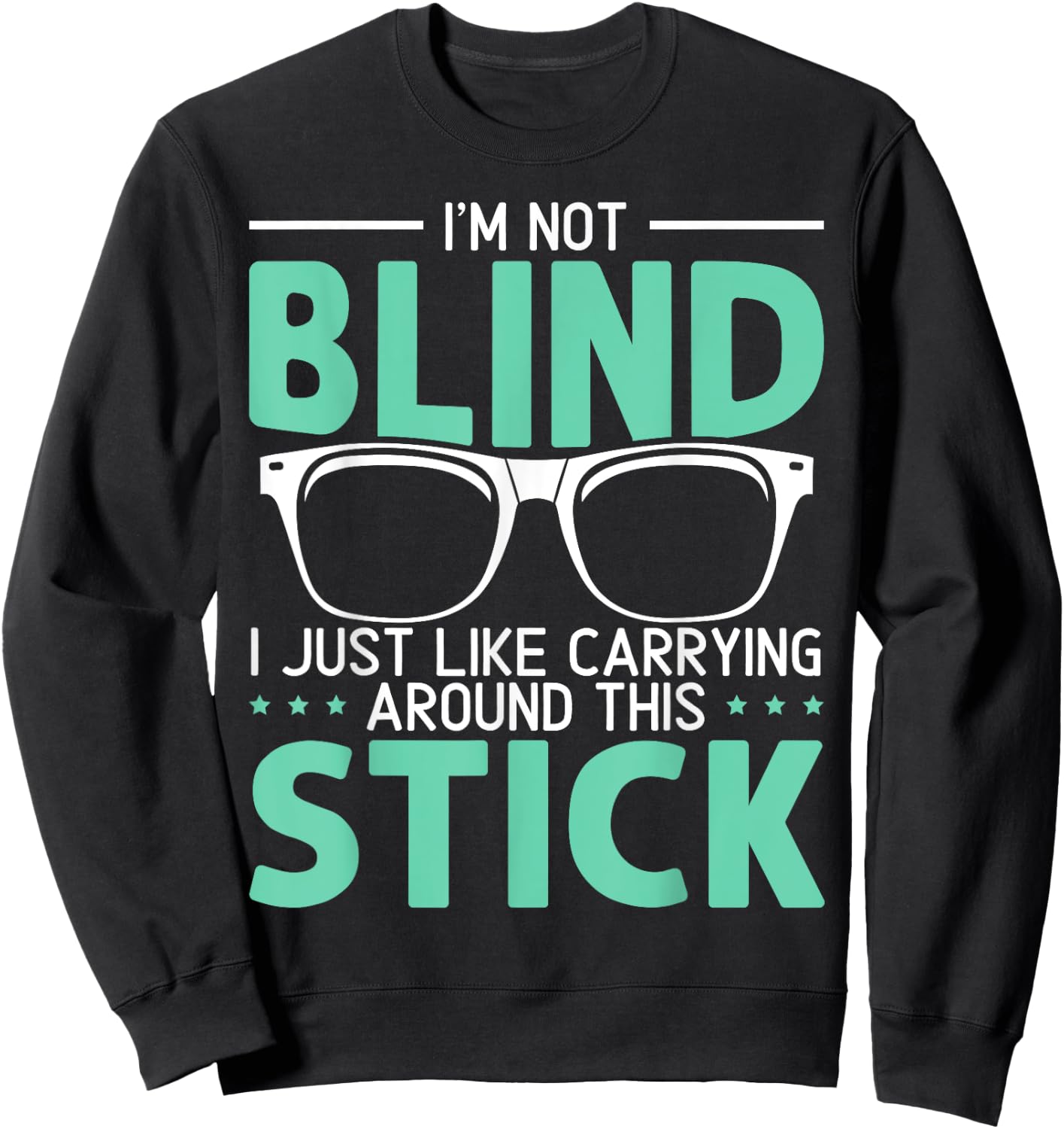 Visually Impaired Braille Visual Blind Awareness Sweatshirt - Sweatshirt | Black