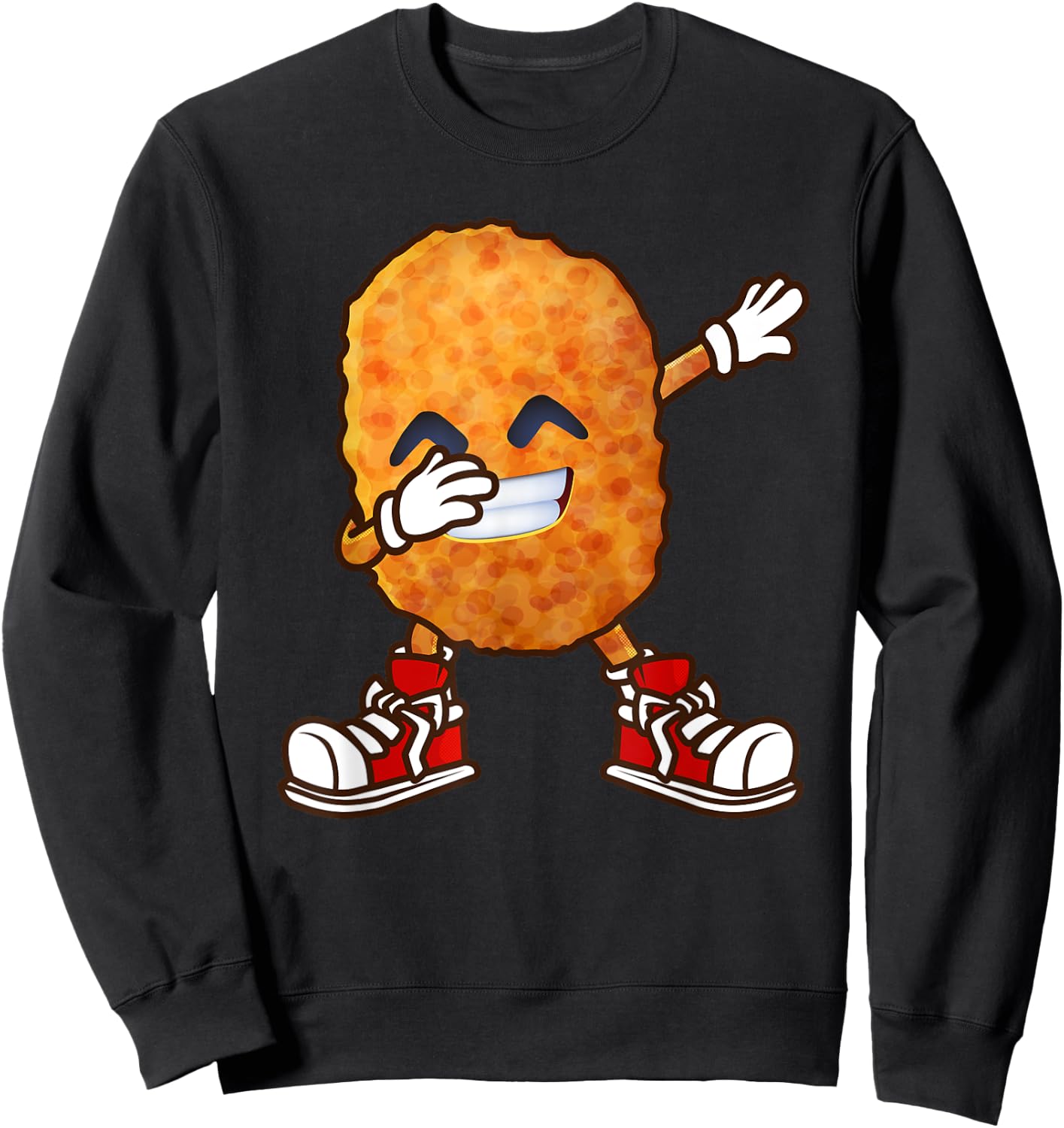 Funny Dabbing Chicken Nuggets Design For Kids Nugget Lover Sweatshirt - Sweatshirt | Black