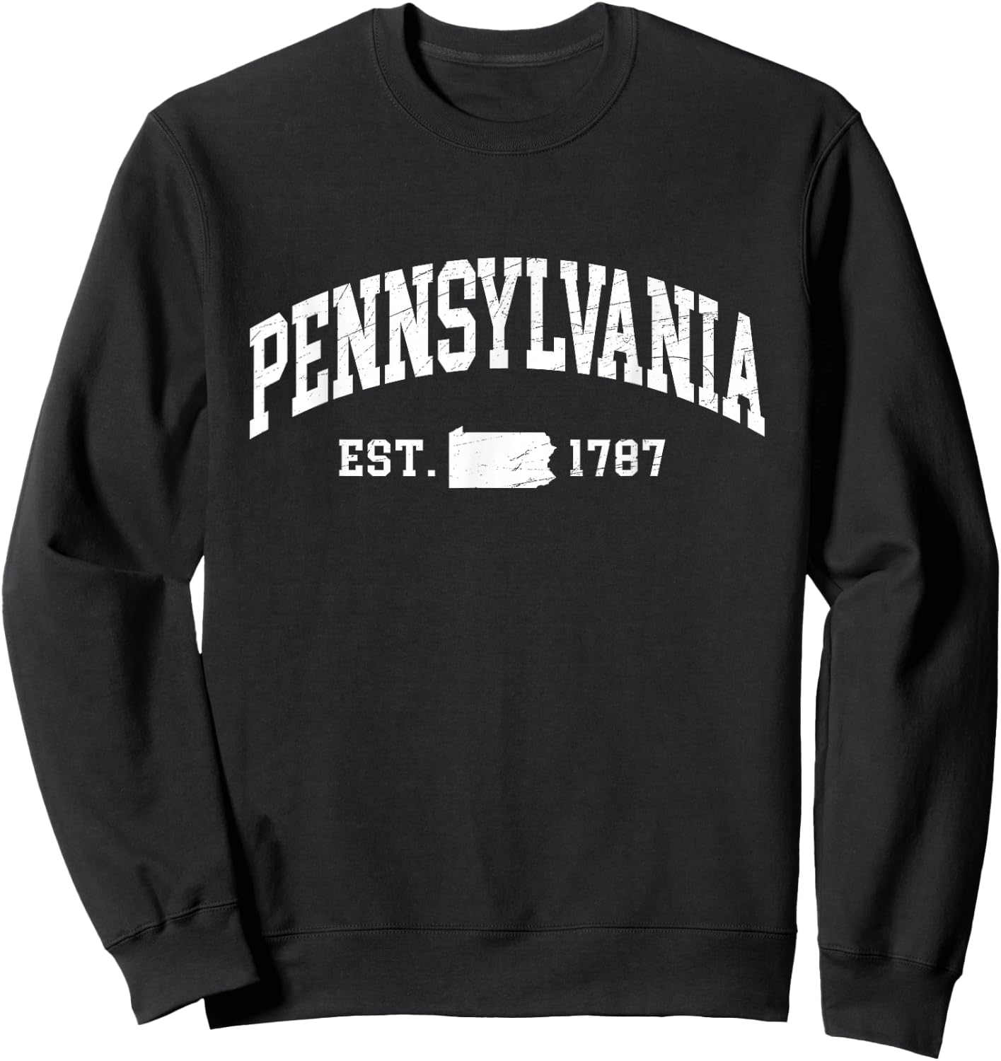 Pennsylvania Est. 1787 - Distressed/Worn Design - Classic Sweatshirt - Sweatshirt | Black