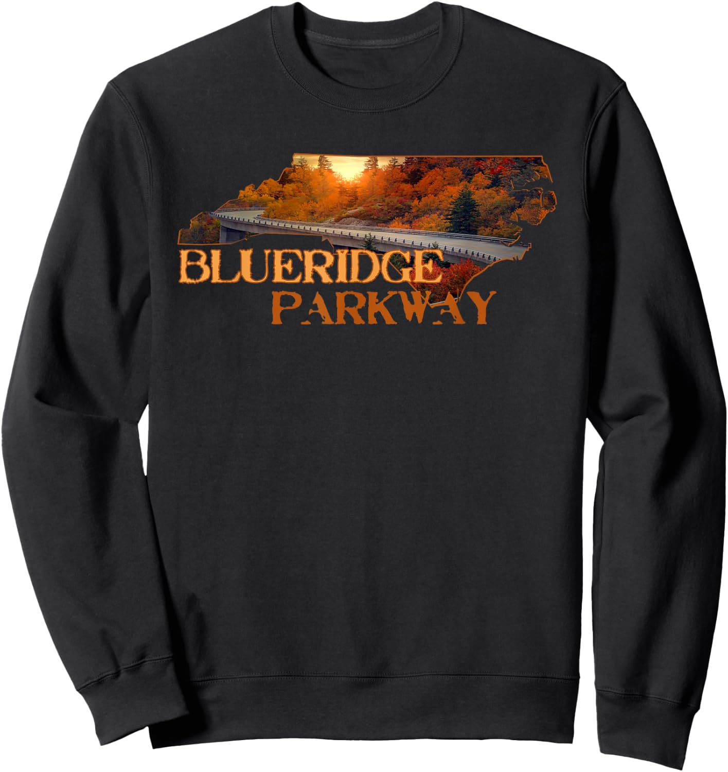 The Linn Cove Viaduct North Carolina Blueridge Parkway Hike Sweatshirt - Sweatshirt | Black