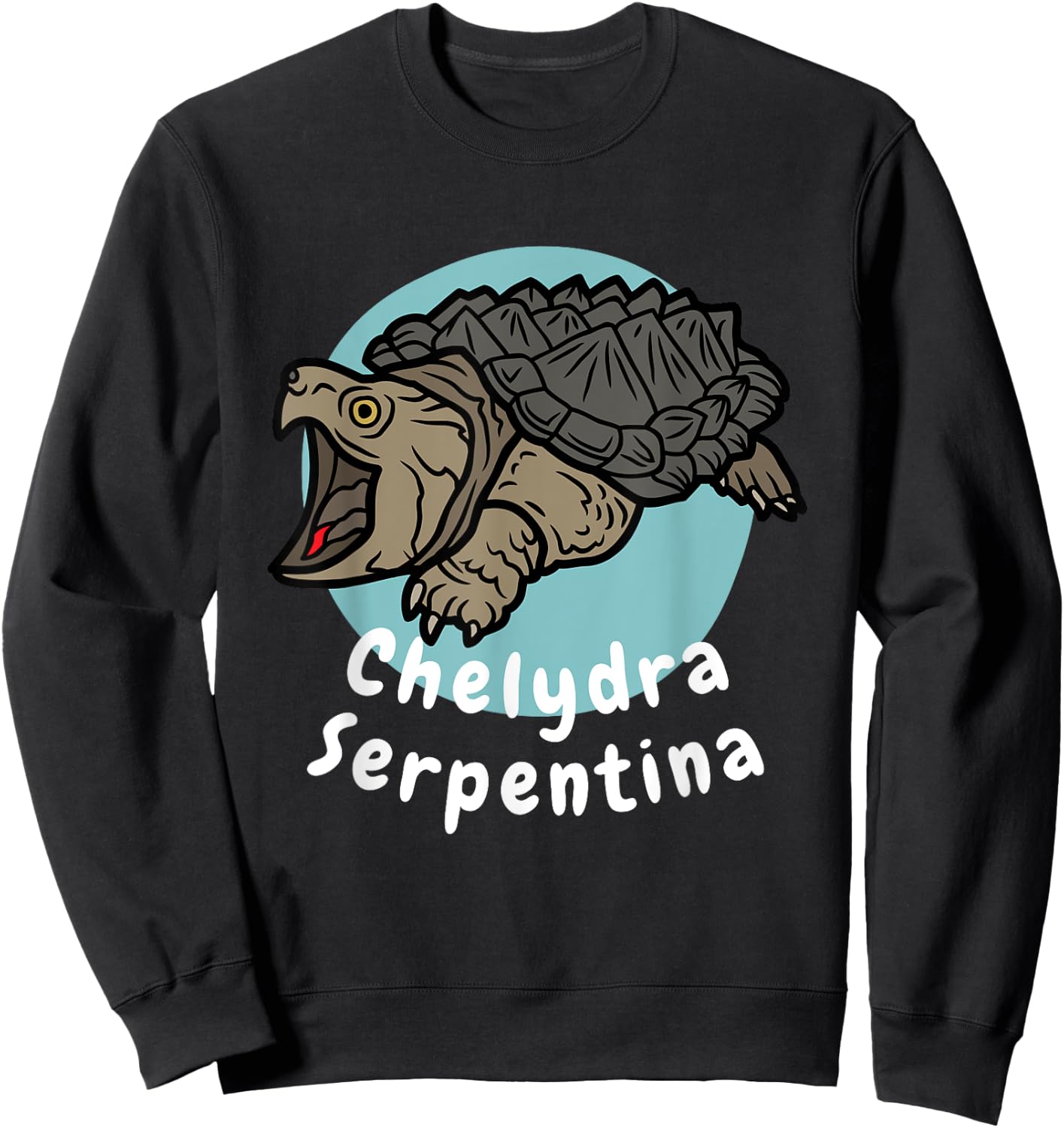 Chelydra Serpentina – Common Snapping Turtle Scientific Name Sweatshirt - Sweatshirt | Black