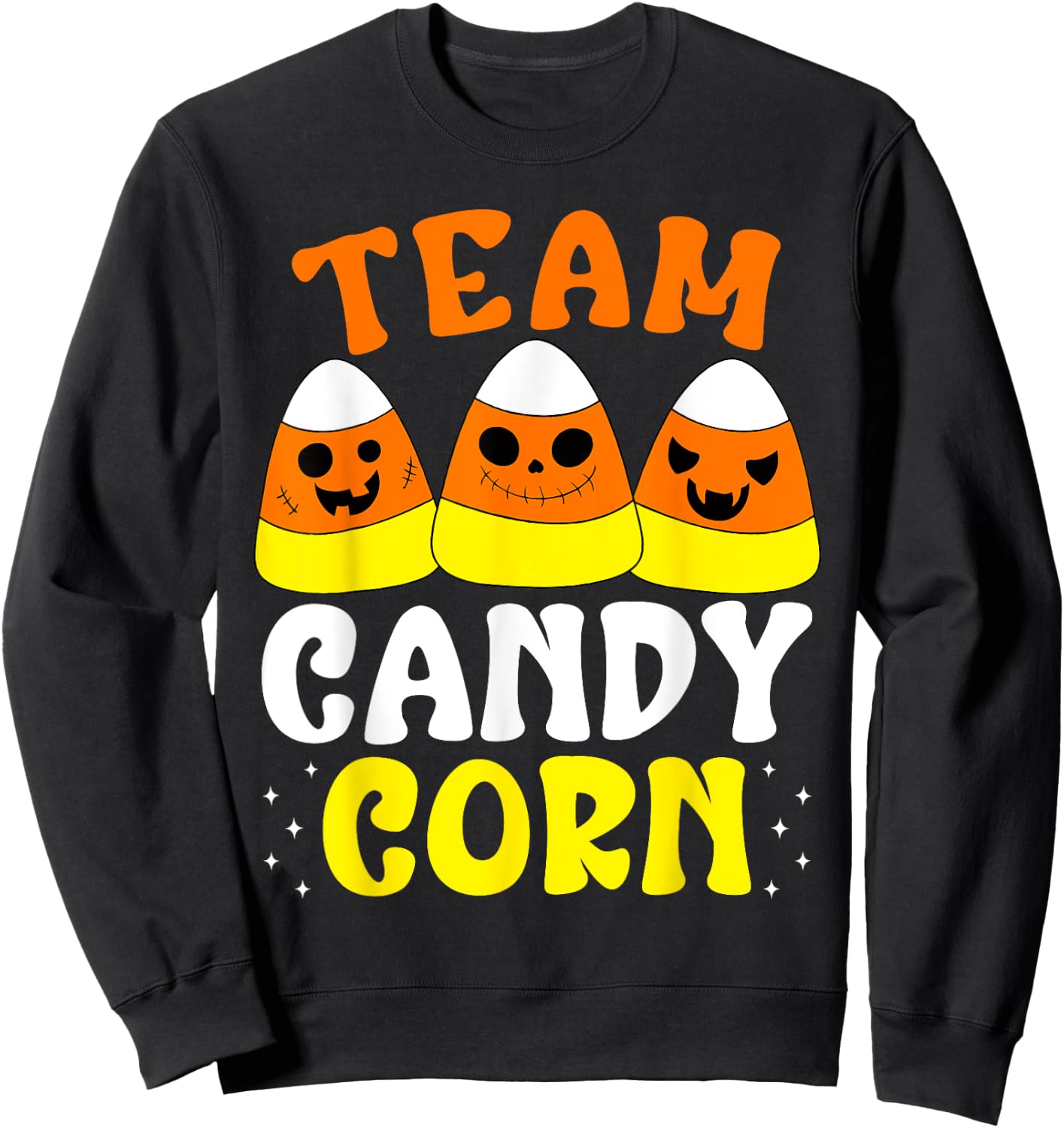 Team Candy Corn Funny Halloween Sweatshirt - Sweatshirt | Black