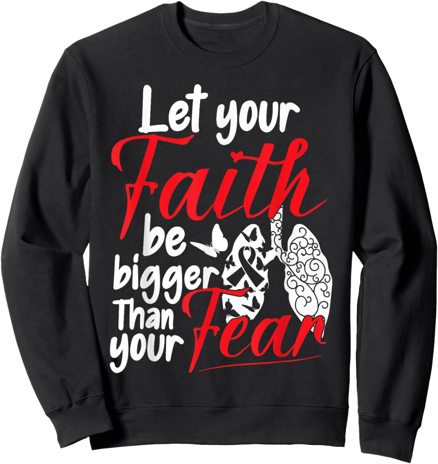 Lung Cancer Warrior Sweatshirt - Sweatshirt | Black