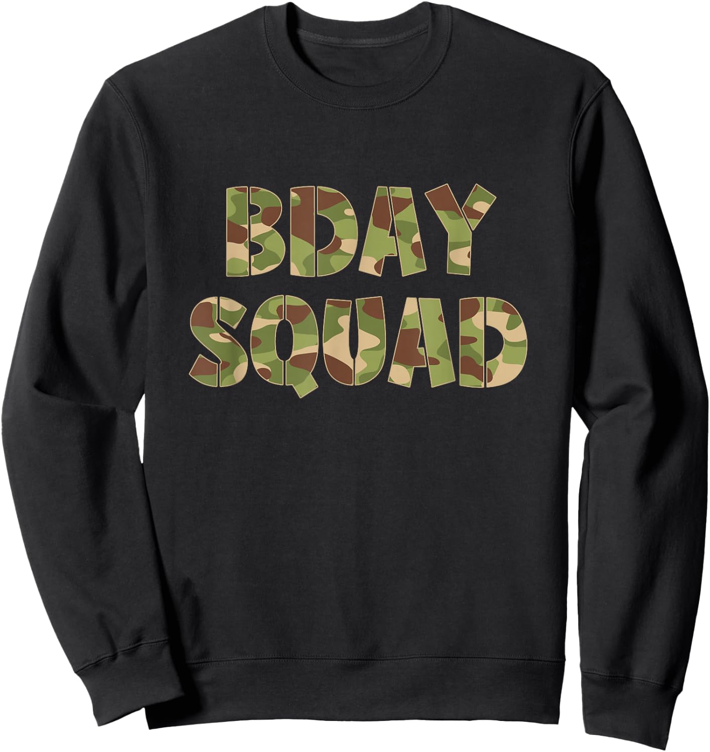 Birthday Squad Soldier Military Sweatshirt - Sweatshirt | Black