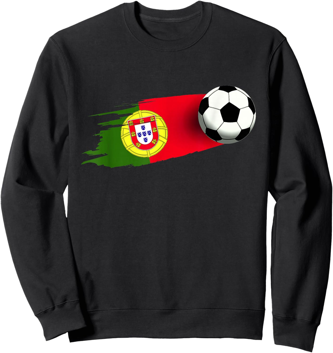 Portugal Flag Jersey Portuguese Soccer Team Portuguese Sweatshirt - Sweatshirt | Black