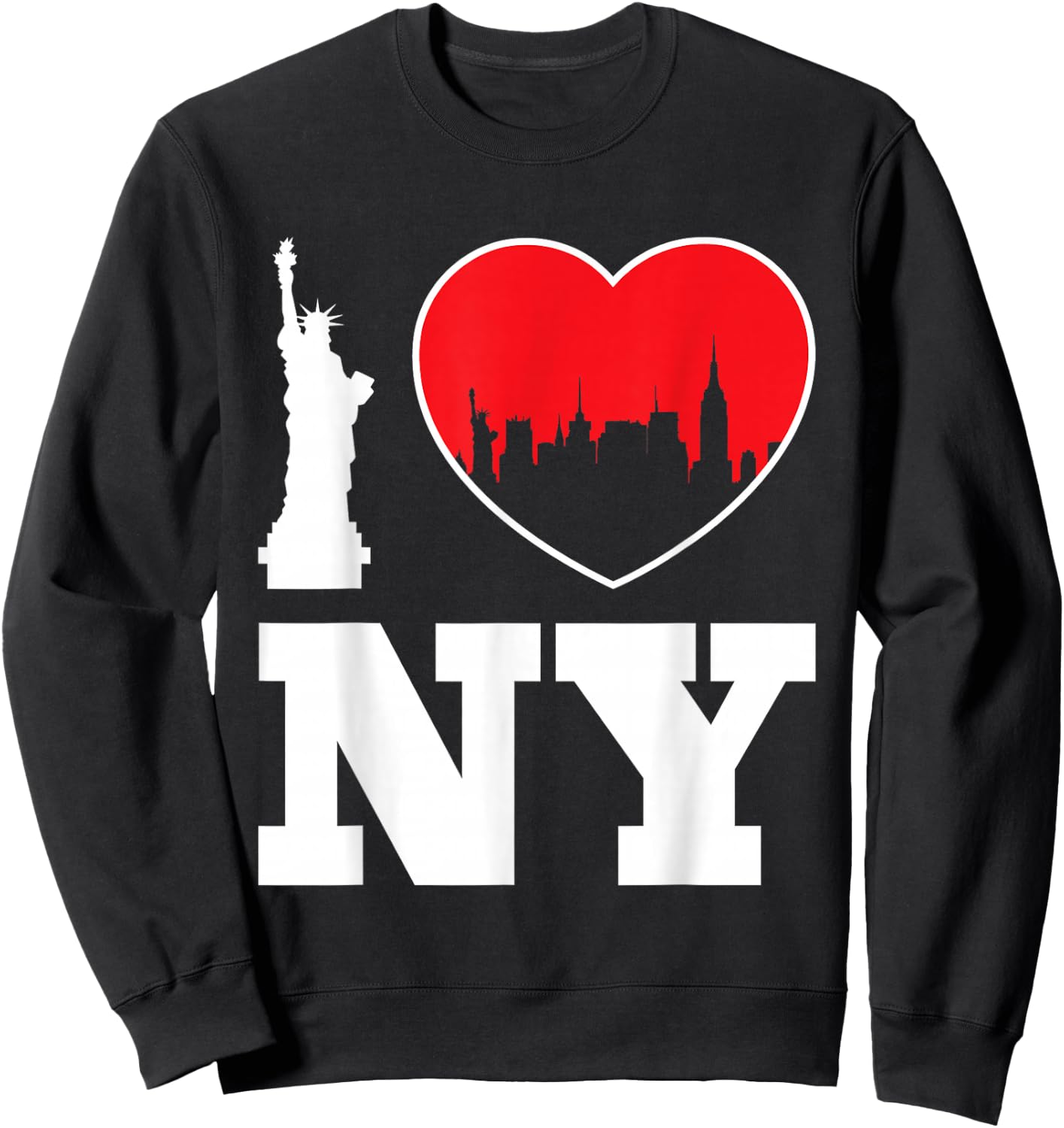 New York City Skyline Gift Big Apple State Souvenir NYC Sweatshirt - Sweatshirt | Black