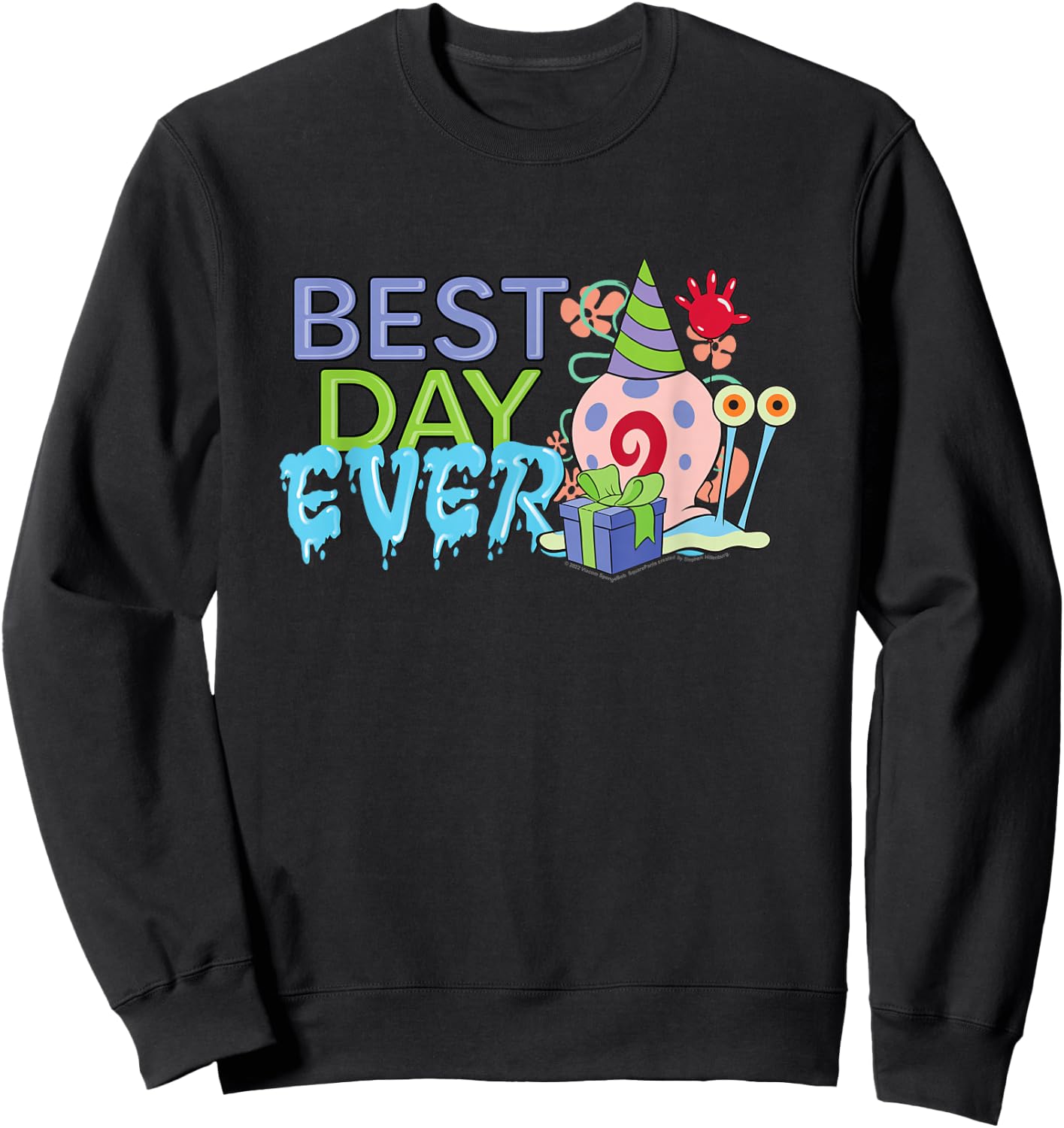 Spongebob Squarepants Best Day Ever Gary Birthday Sweatshirt - Sweatshirt | Black