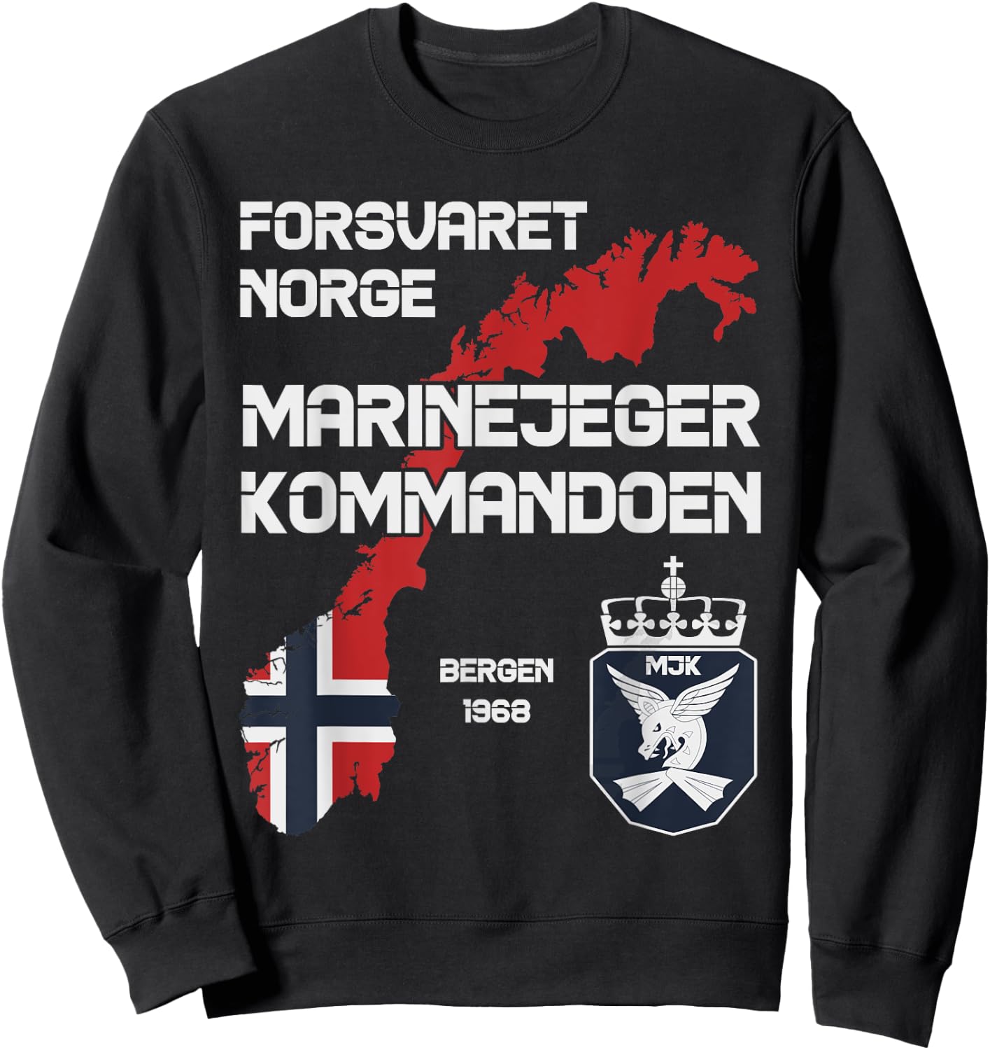 Norwegian Military Special Force Marinejeger Norway Army Sweatshirt - Sweatshirt | Black