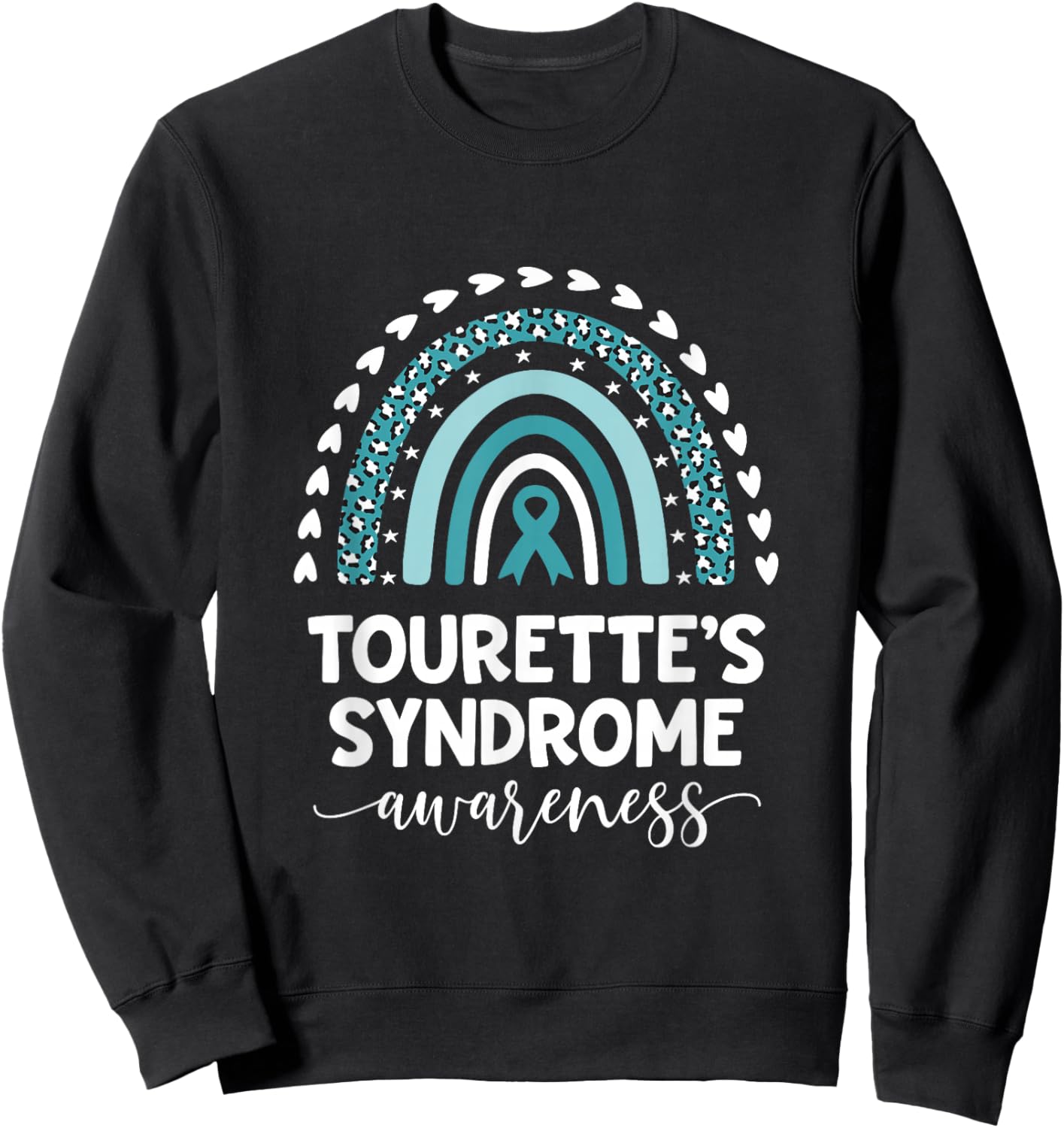 Tourettes Syndrome Support Love Cure Tourettes Awareness Sweatshirt - Sweatshirt | Black