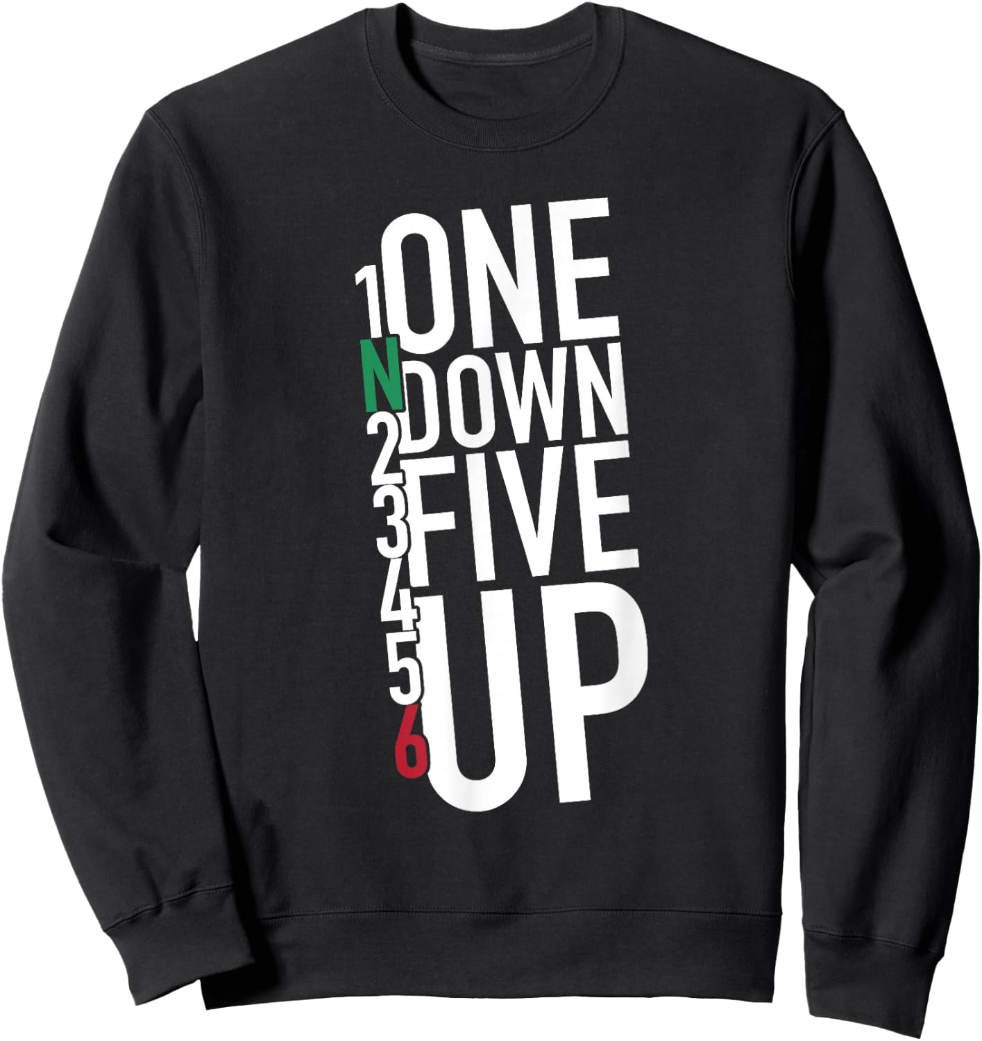 1N23456 Motorcycle Gear Shift Motorcyclist Sweatshirt - Sweatshirt | Black