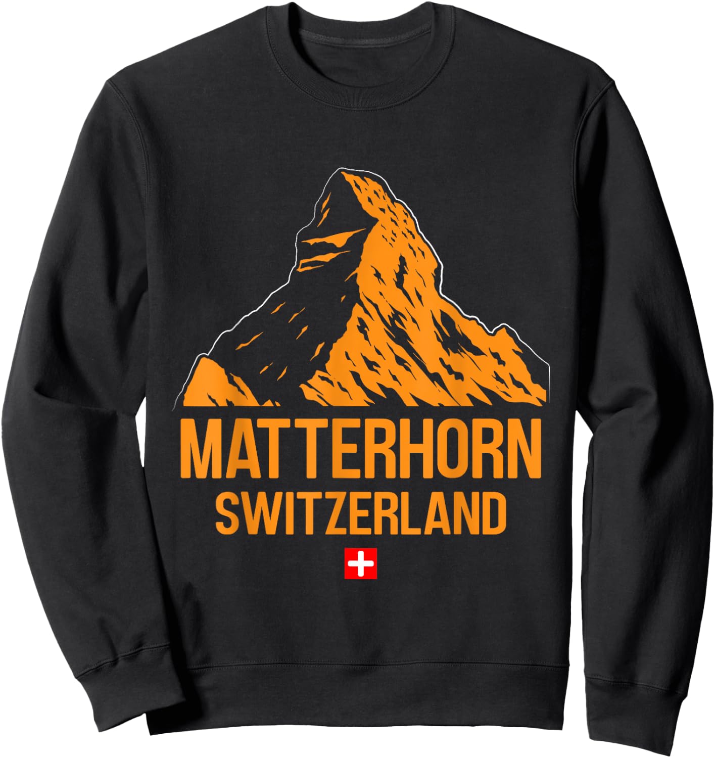 Matterhorn Hiker Mountain fan Climbing Hiking Mountaineer Sweatshirt - Sweatshirt | Black