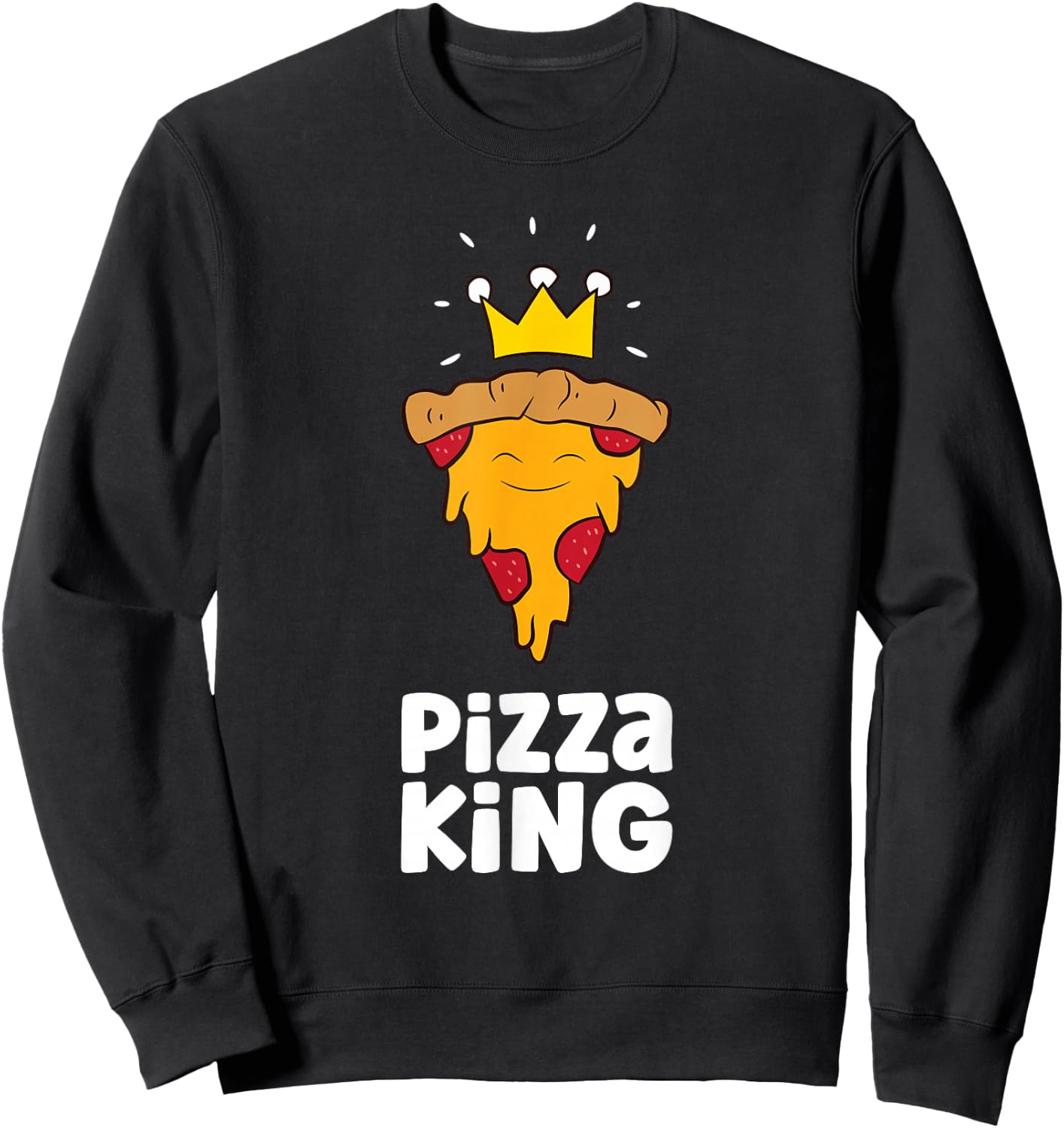 Pizza King Love Pizzas Sweatshirt - Sweatshirt | Black