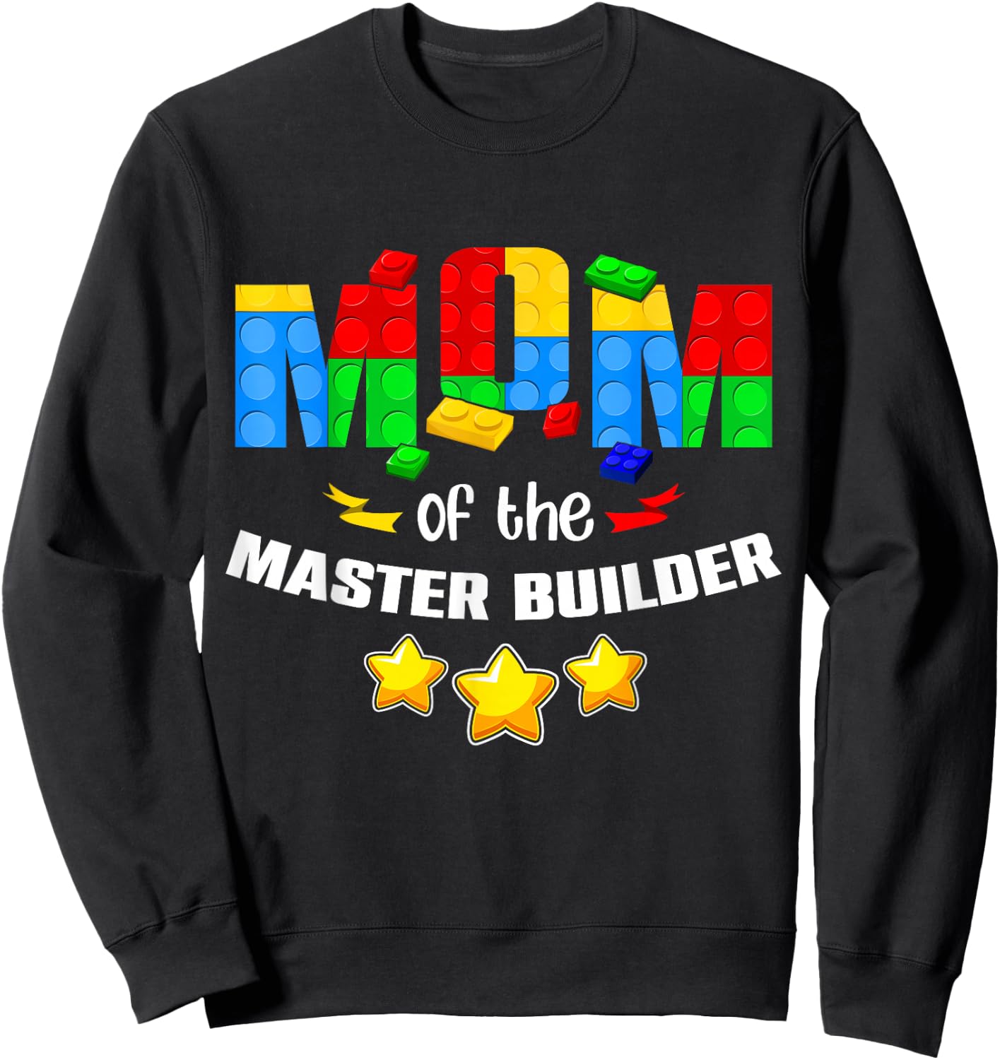 Mom Of The Master Builder Boy Block Toys Kids Brick Builder Sweatshirt - Sweatshirt | Black