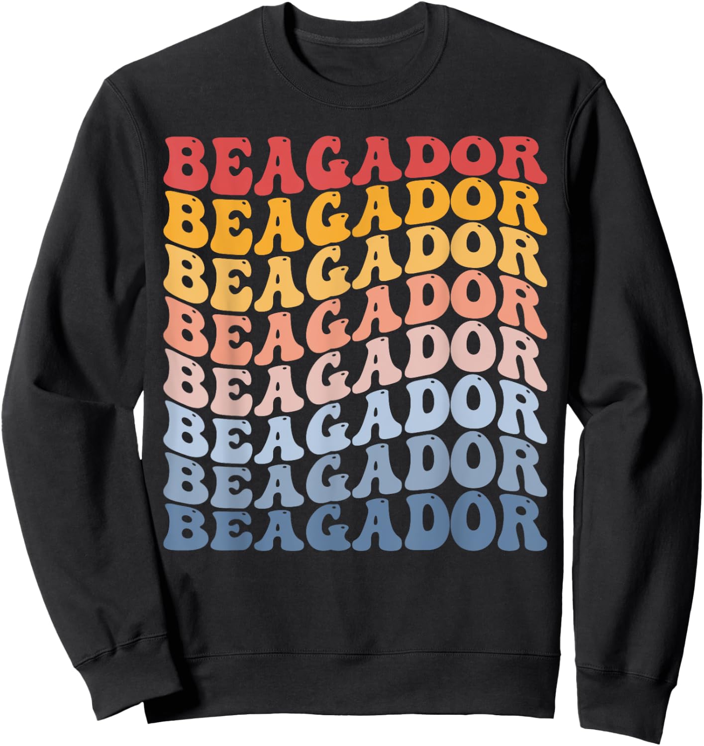 Beagador Groovy Retro Sweatshirt - Sweatshirt | Black
