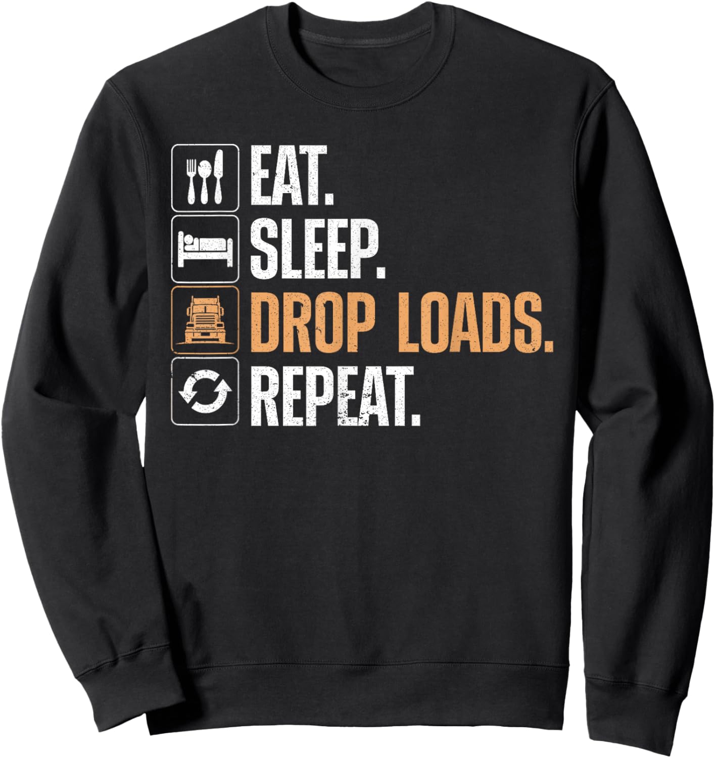 Funny Truck Driver Art Dad Trucking Mechanic Trucker Sweatshirt - Sweatshirt | Black