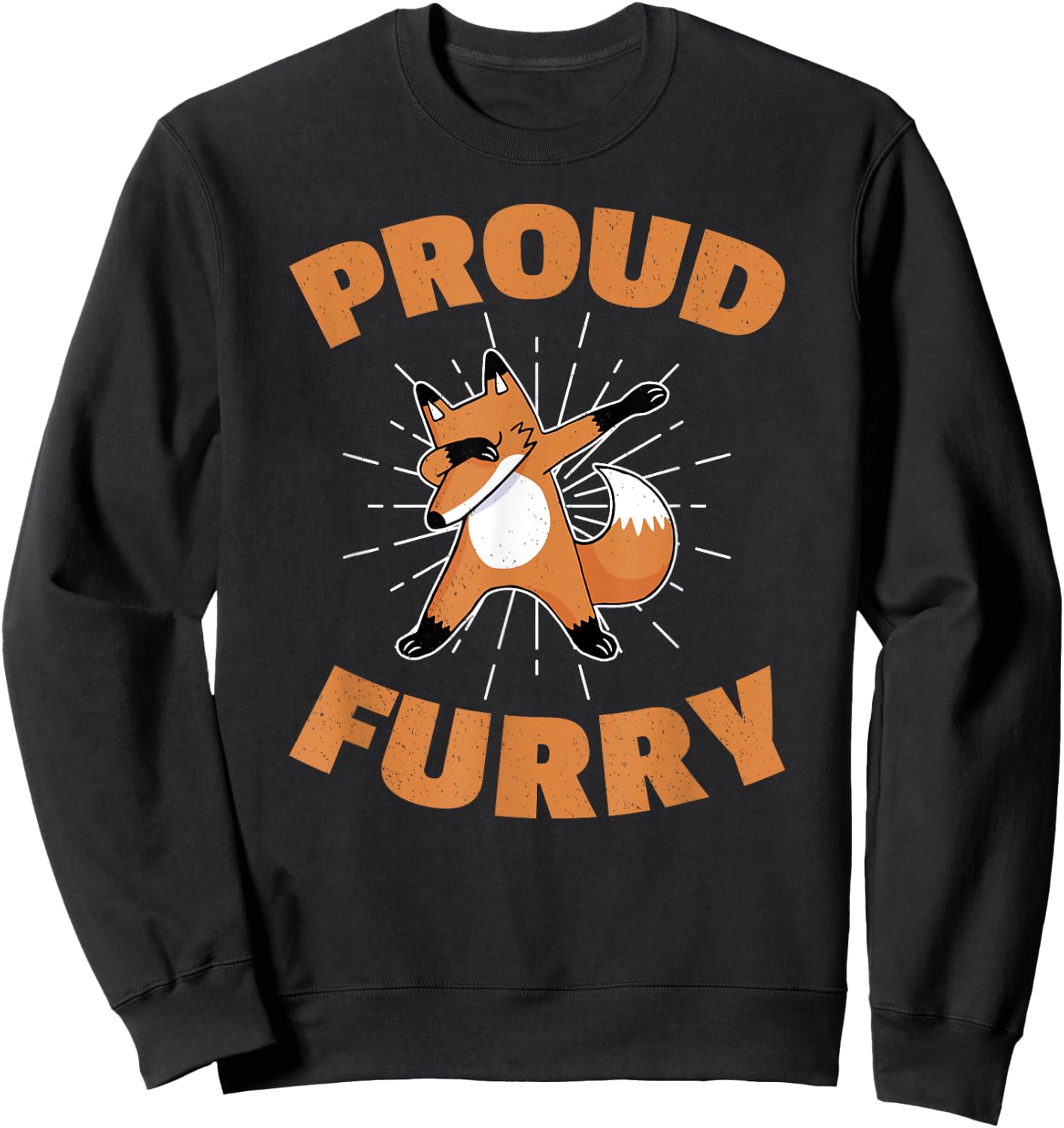 Proud Furry Fursona Fandom Furry Toe Beans Wolf Sweatshirt - Sweatshirt | Black