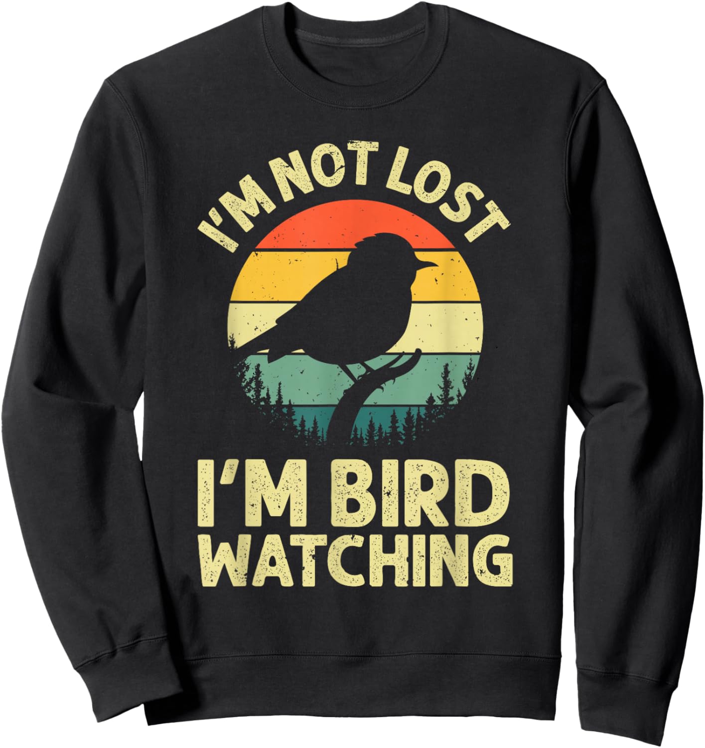Cool Bird Watching Design Women Bird Watcher Birder Sweatshirt - Sweatshirt | Black