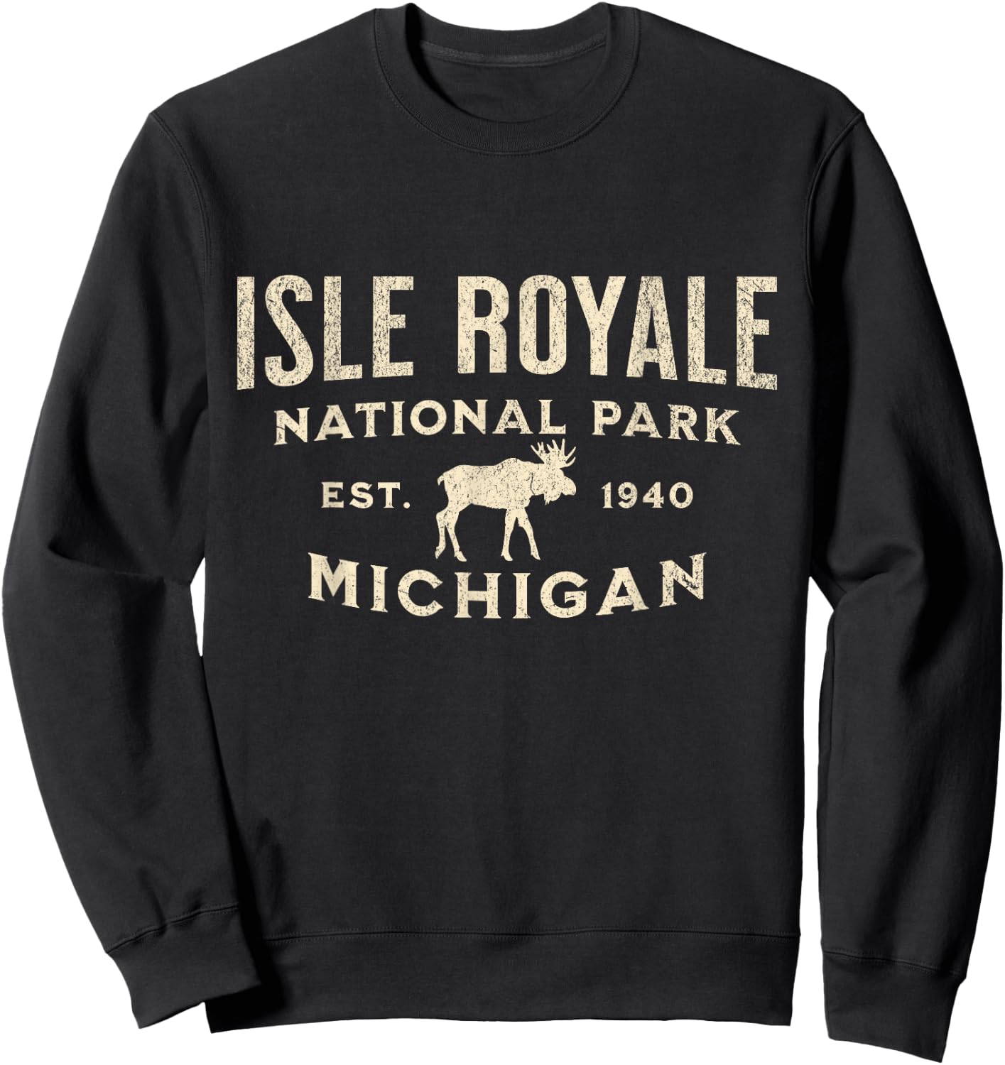 Isle Royale National Park Sweatshirt - Sweatshirt | Black