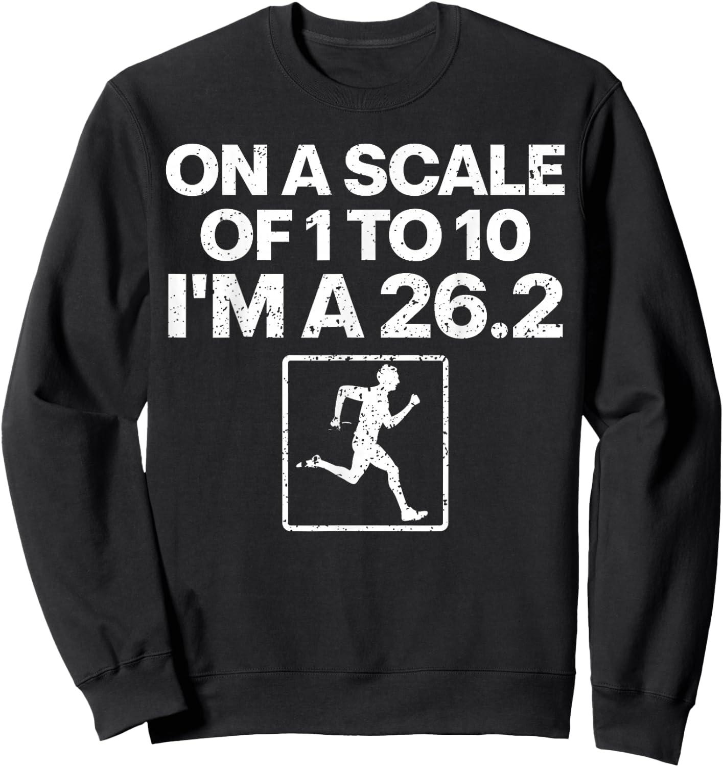 Funny Marathon Art Men Women Marathon Finisher 26.2 Running Sweatshirt - Sweatshirt | Black