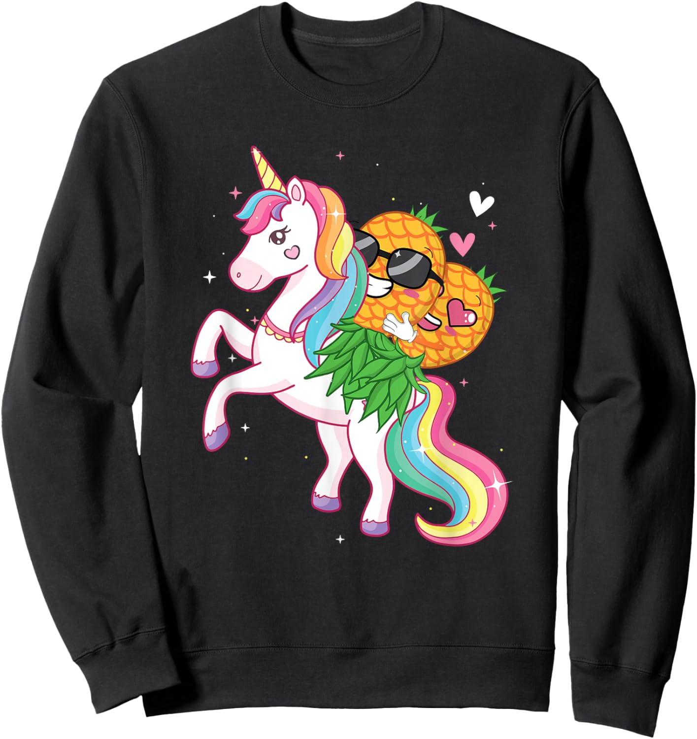 Pineapple Swinger Unicorn - Swinging Lifestyle Polyamory Sweatshirt - Sweatshirt | Black