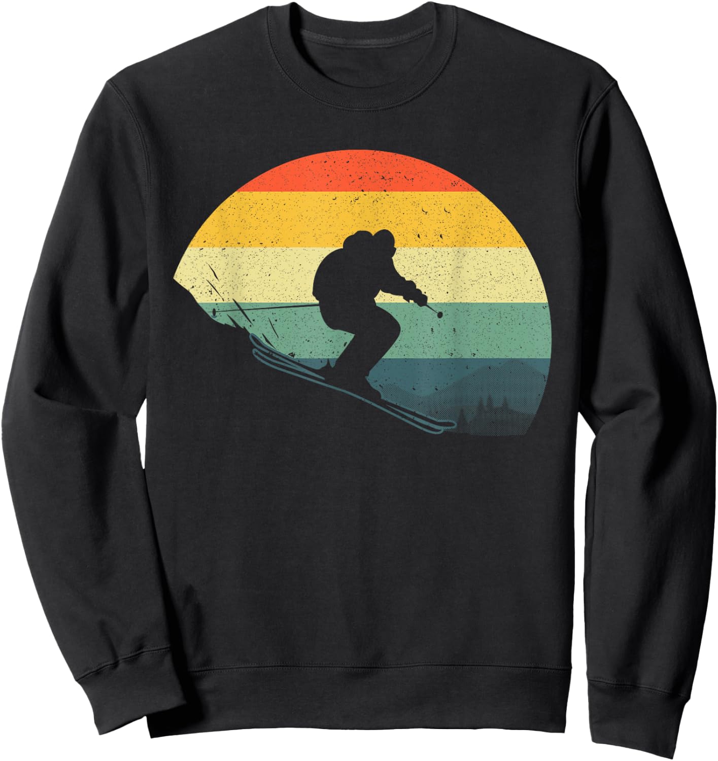 Cool Skiing Women Retro Ski Snow Skiers Snowboard Sweatshirt - Sweatshirt | Black