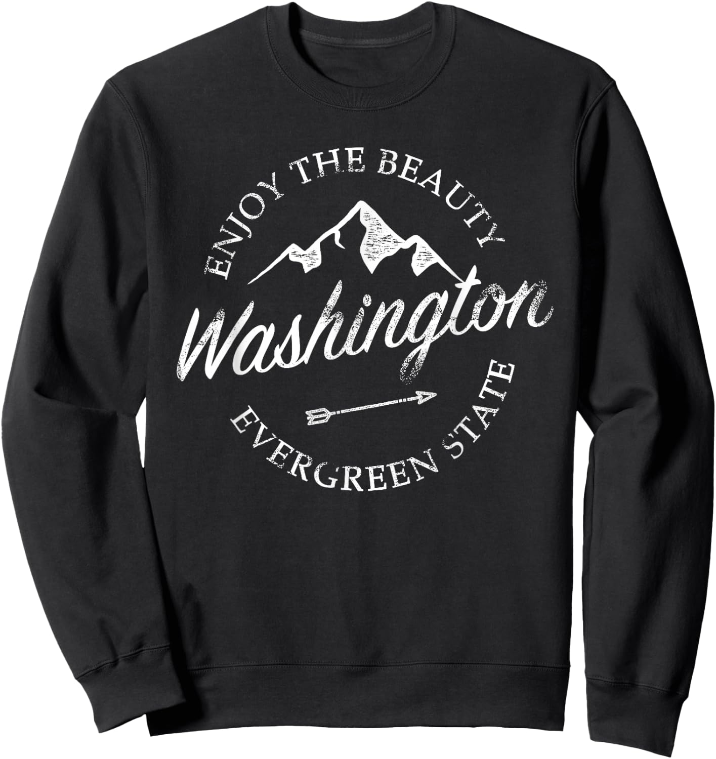 Washington Evergreen State Sweatshirt - Sweatshirt | Black