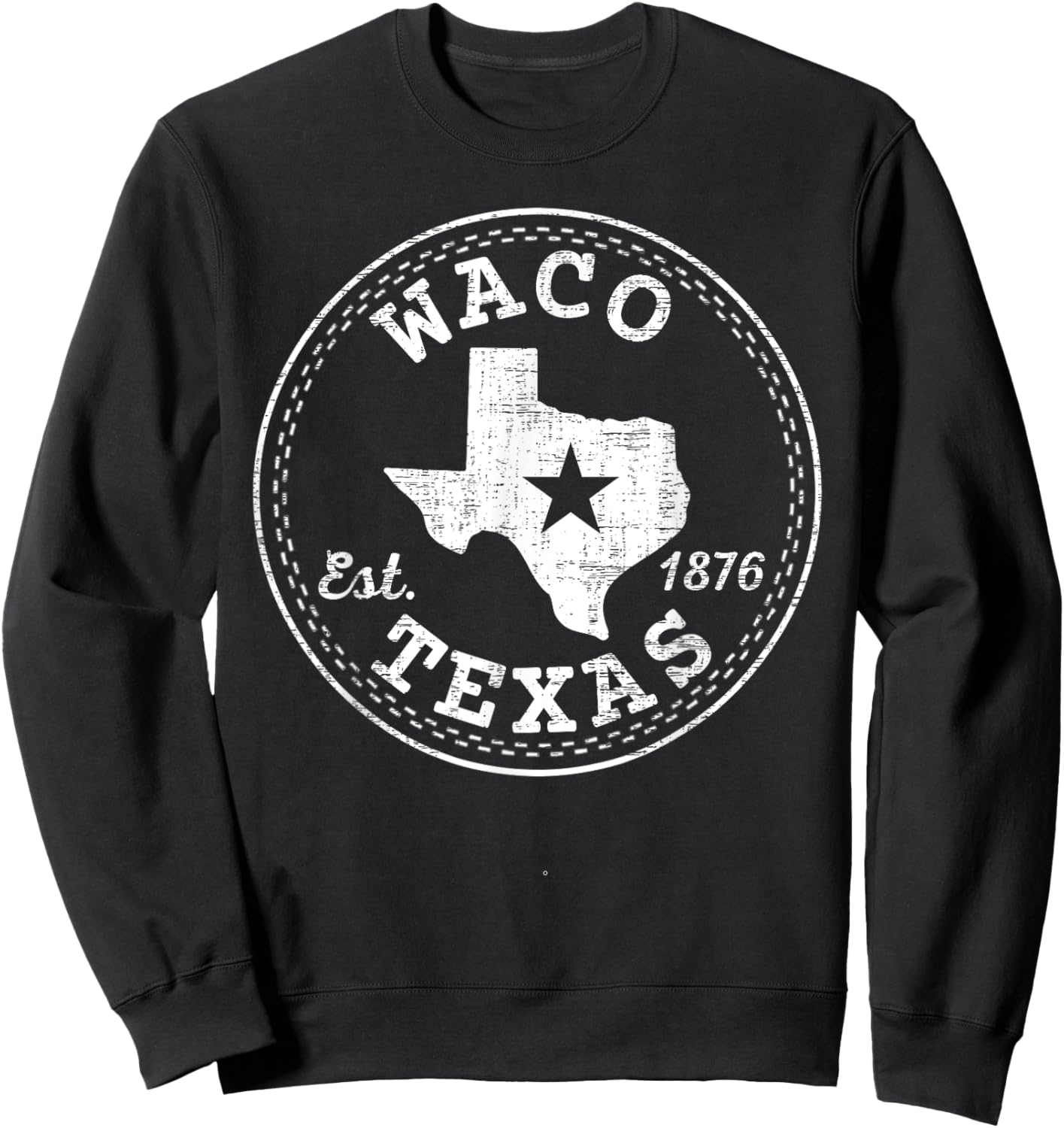 Waco Texas TX Vintage Sweatshirt - Sweatshirt | Black
