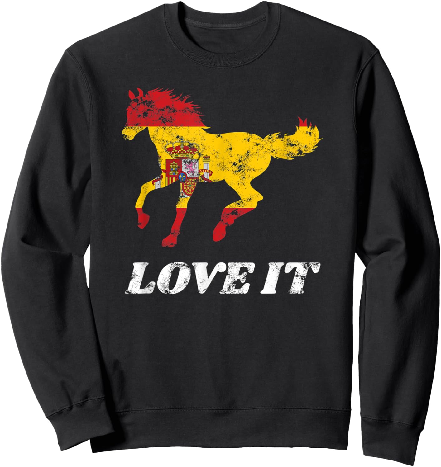 Spanish Horse Riding Horseback Rider Equestrian Pony Hooves Sweatshirt - Sweatshirt | Black