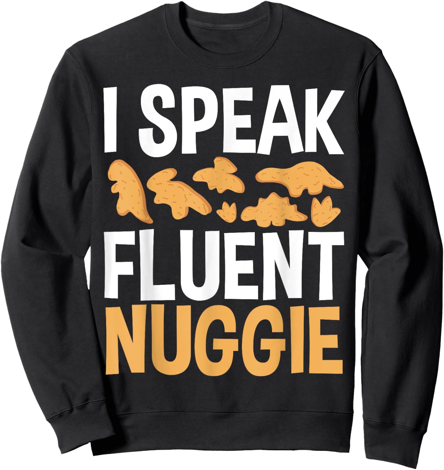 Dino Nuggets Chicken Nugget Keychain Dino Nugget Lover Sweatshirt - Sweatshirt | Black