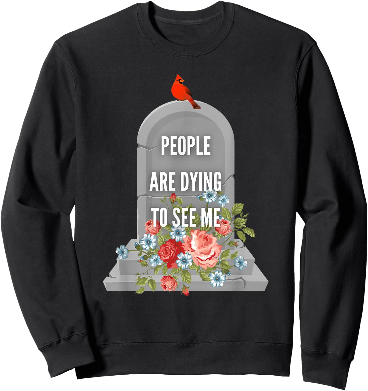 People are Dying to See Me Cardinal Funeral Director Sweatshirt - Sweatshirt | Black