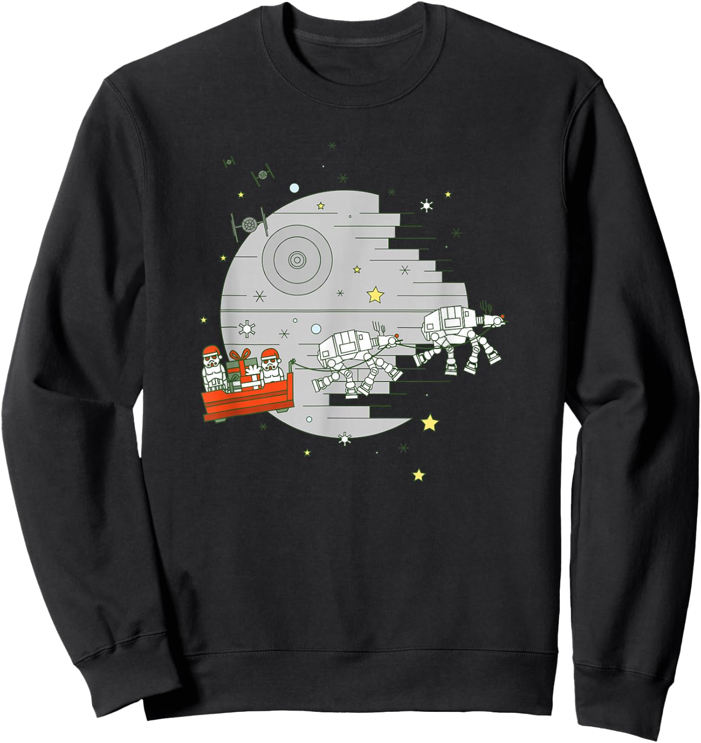 Star Wars Christmas Death Star Sleigh Ride Sweatshirt - Sweatshirt | Black