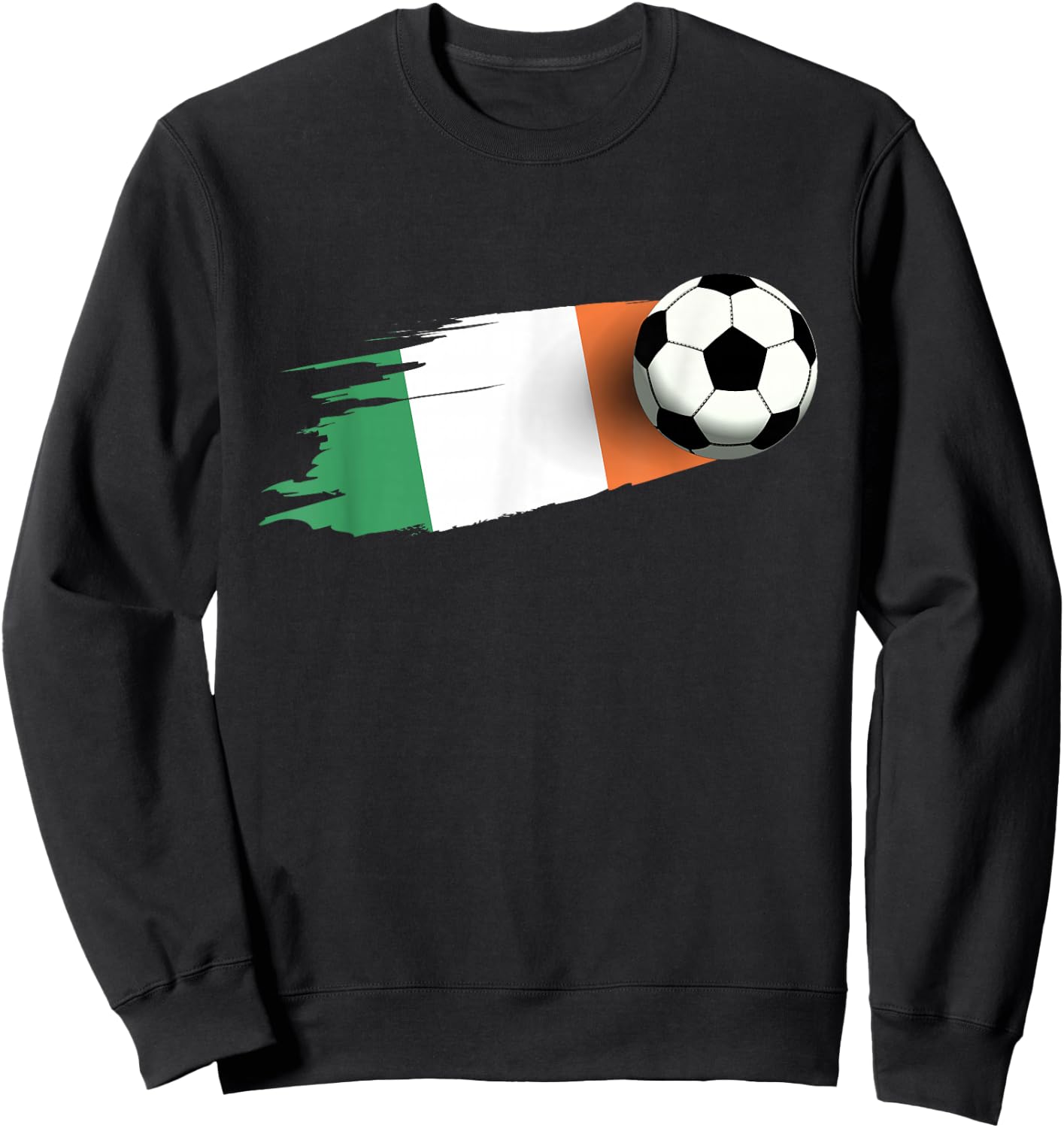 Ireland Flag Jersey Ireland Soccer Team Ireland Sweatshirt - Sweatshirt | Black